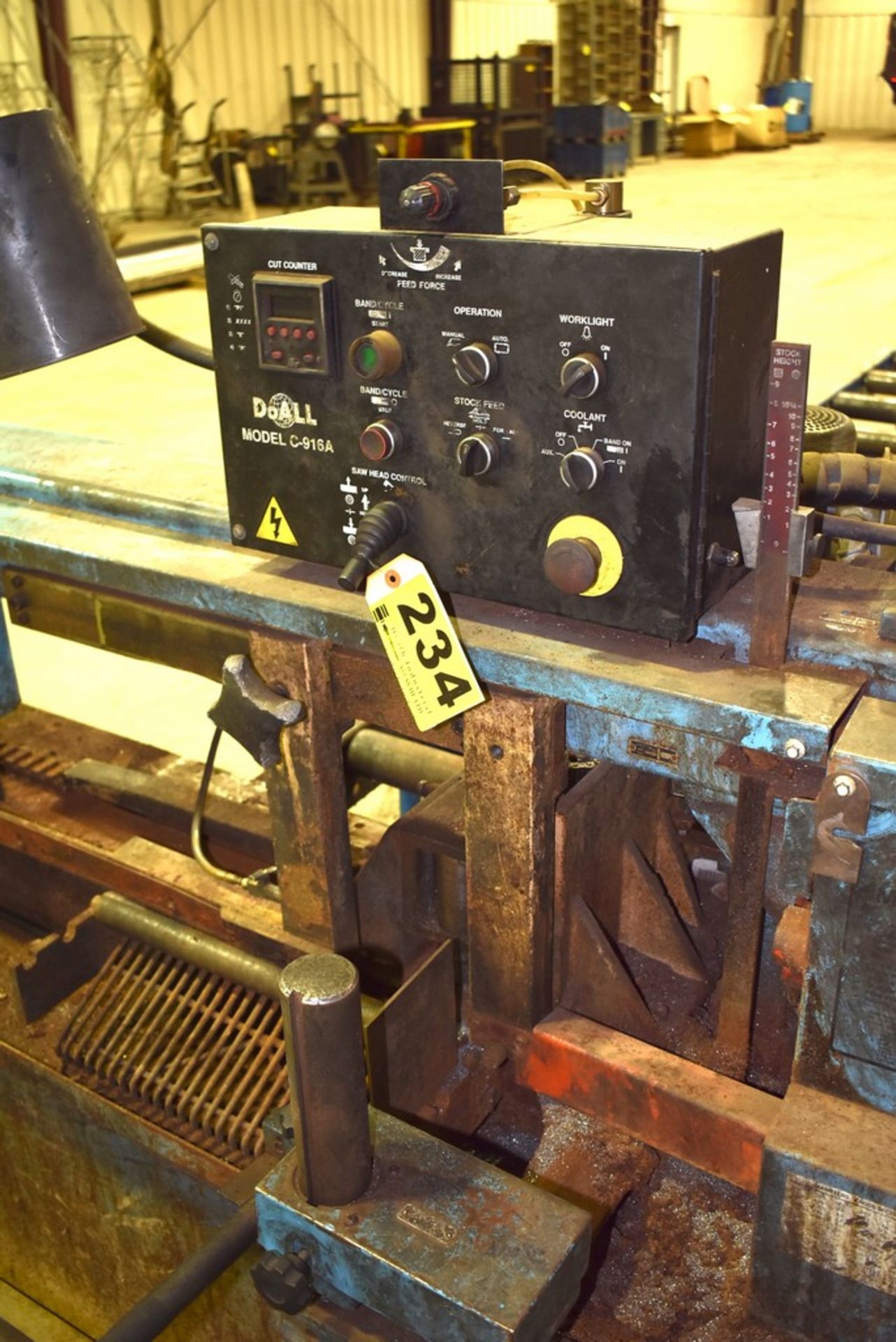 Do All Model C-916-A Horizontal Bandsaw, Serial Number: 528-97299 ( New 1997) 9" x 16" Capacity - - Image 3 of 10