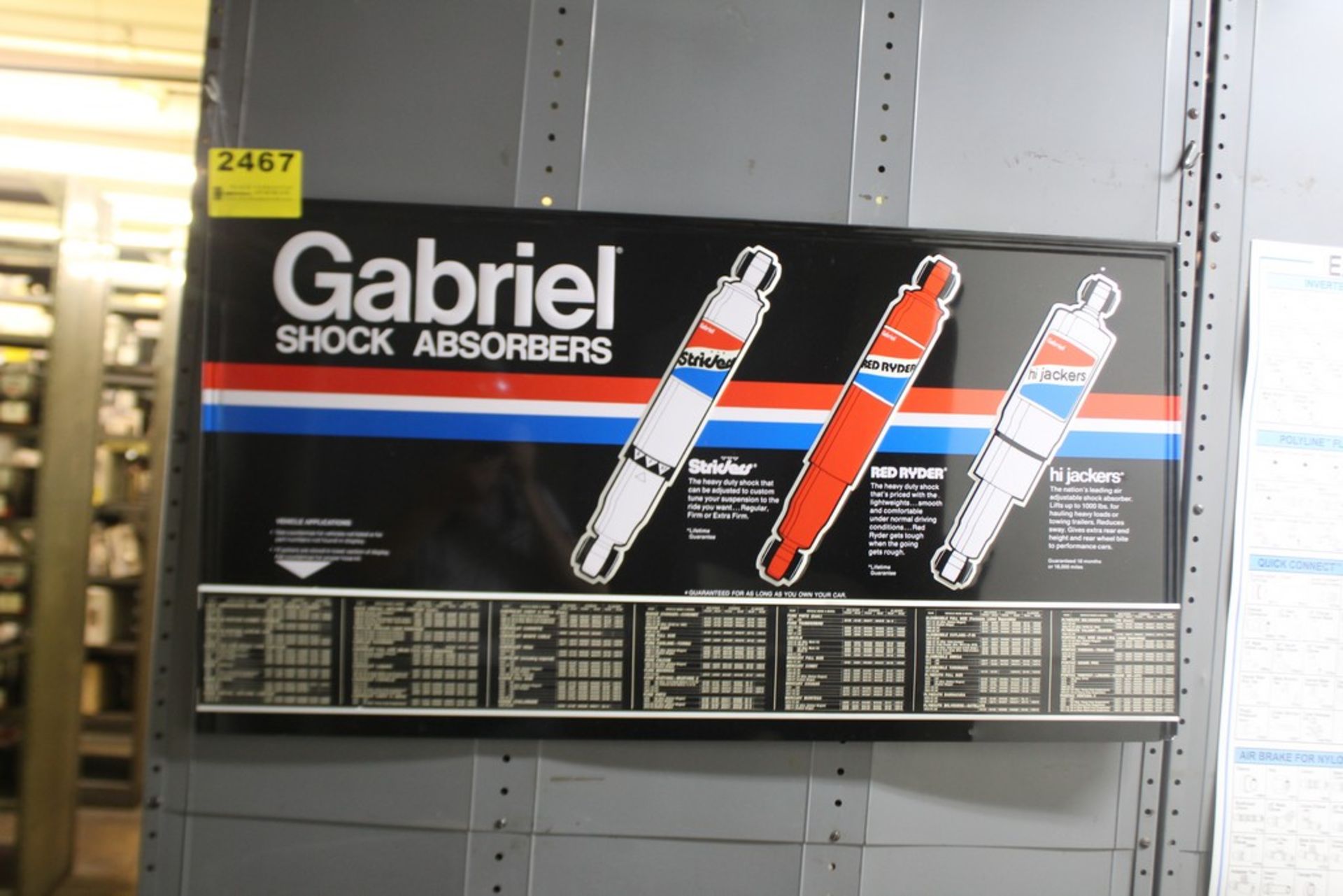 METAL GABRIEL SHOCK ABSORBER SIGN