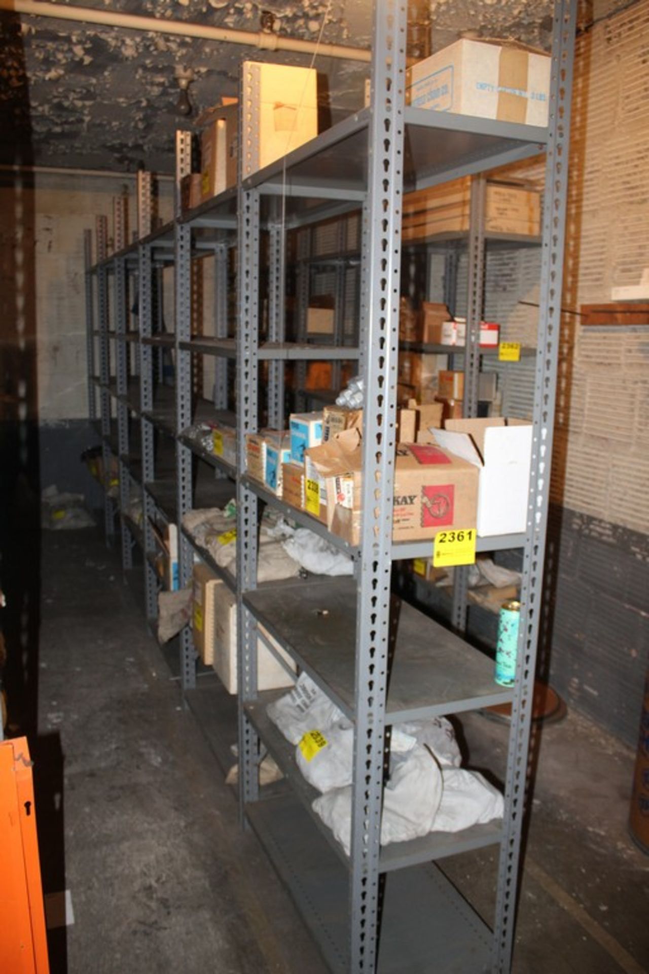 SECTIONS OF ADJUSTABLE METAL SHELVING 36"X18"X84"