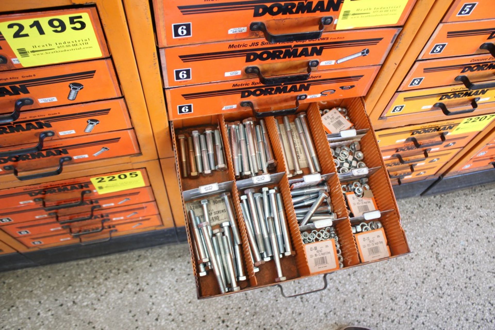 DORMAN FOUR DRAWER CABINET, CONTENTS INCLUDES METRIC NUTS, WASHERS AND CAP SCREWS - Image 5 of 5