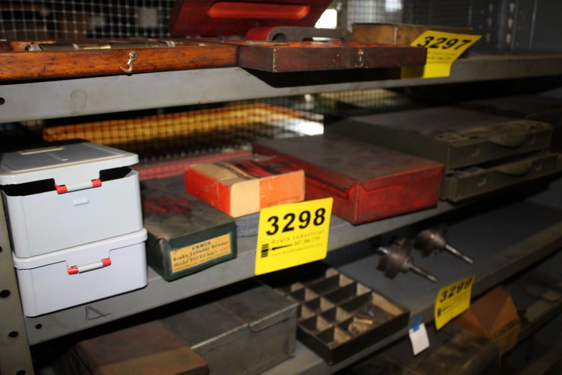 DRILL INDEXES AND PARTS SORTERS ON SHELF