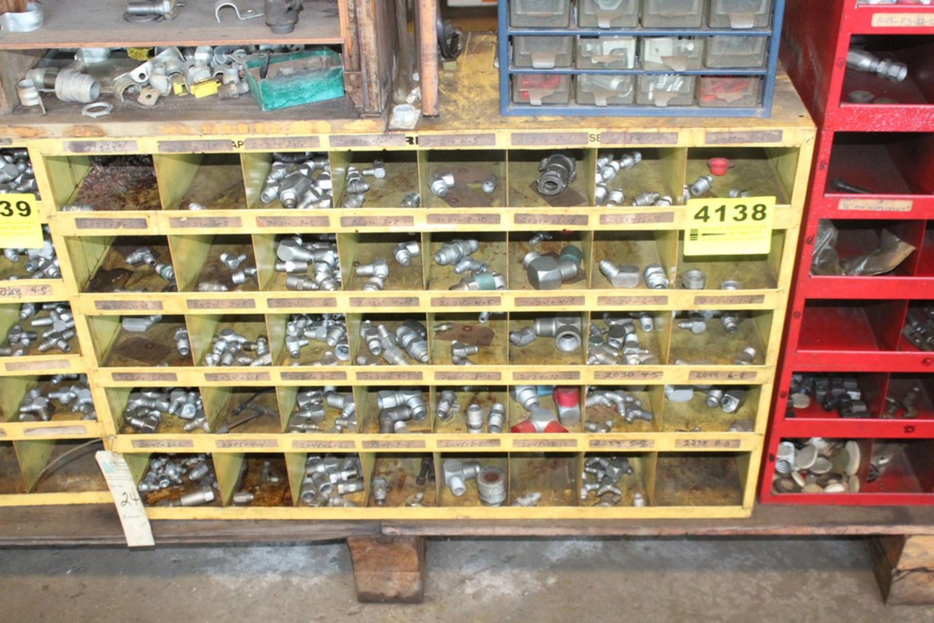 40 SLOT HARDWARE CABINET 35" X 12" X 24" W/ HARDWARE