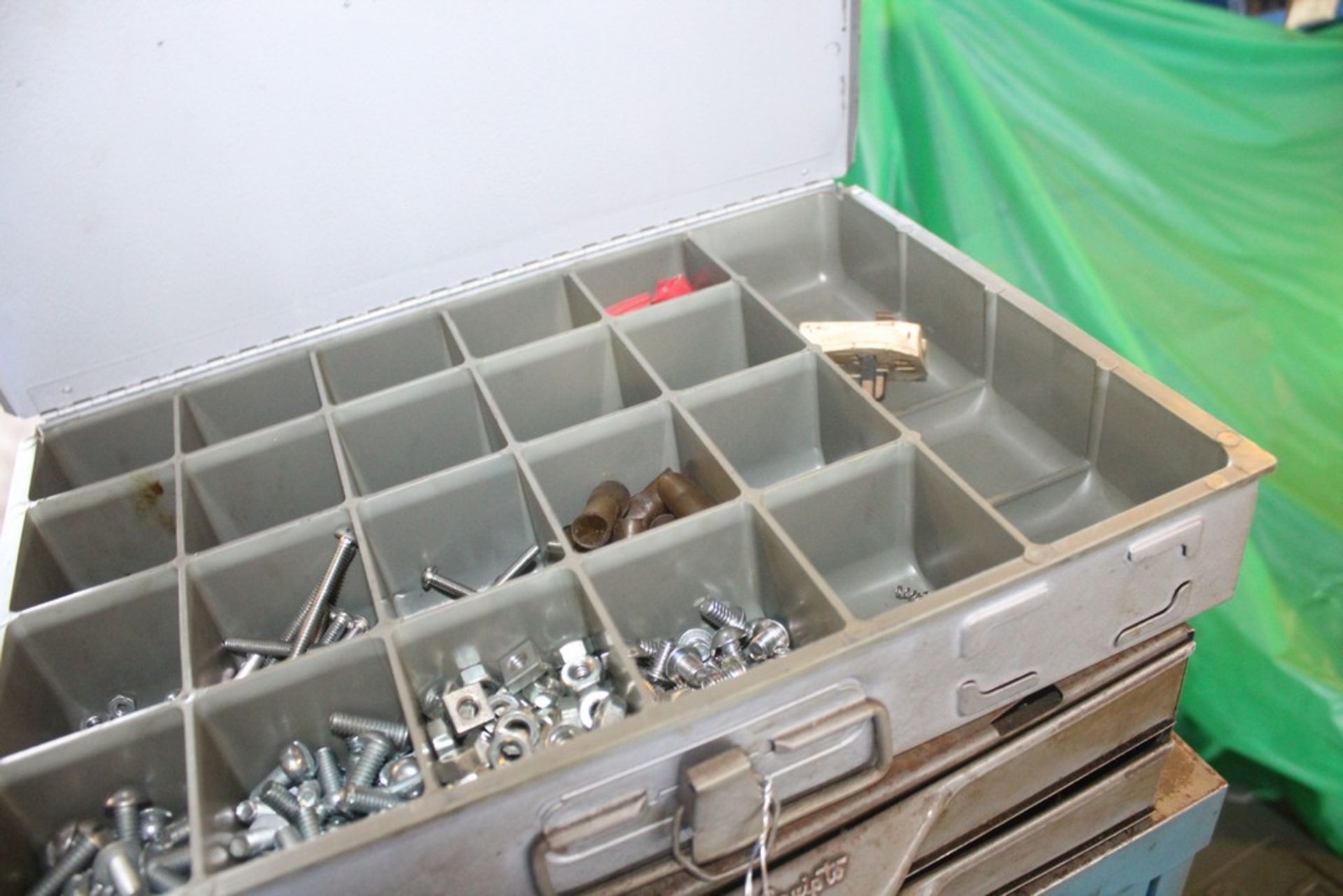(1) 2 DRAWER PARTS BIN AND (1) PARTS DRAWER W/ HARDWARE - Image 2 of 2