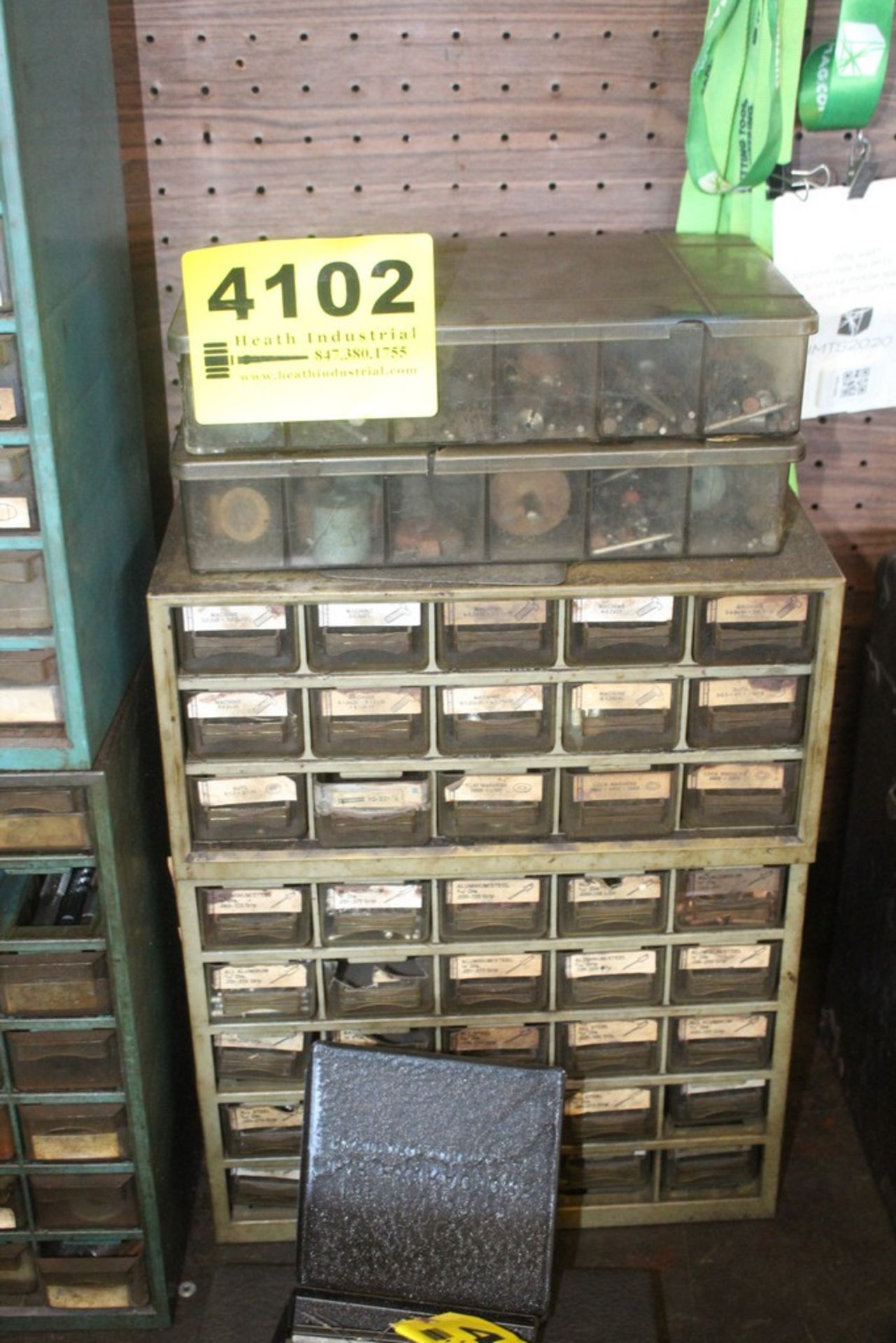 (2) PARTS CABINETS AND TRAYS