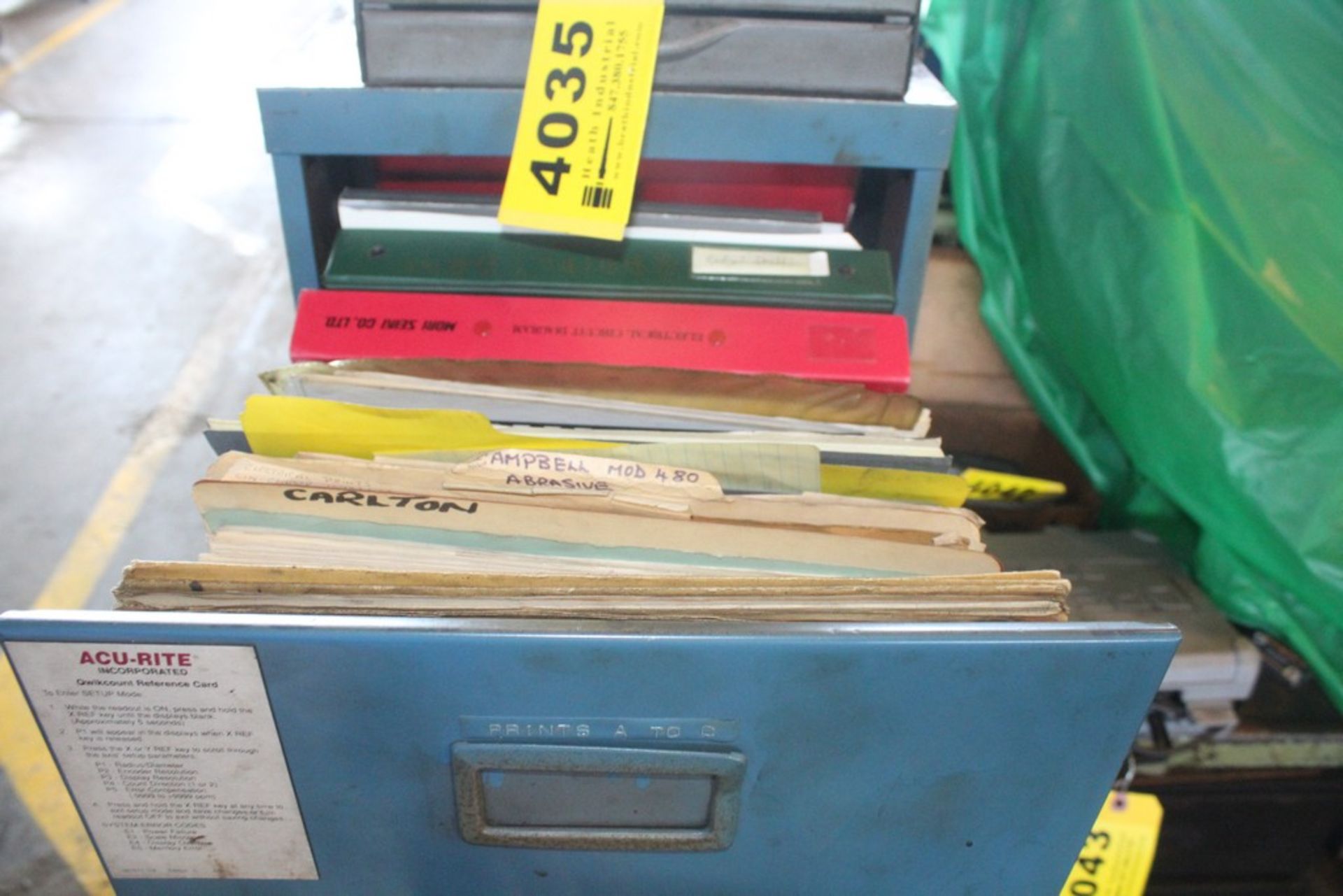 STEEL FILE CABINET W/ MANUALS - Image 3 of 3