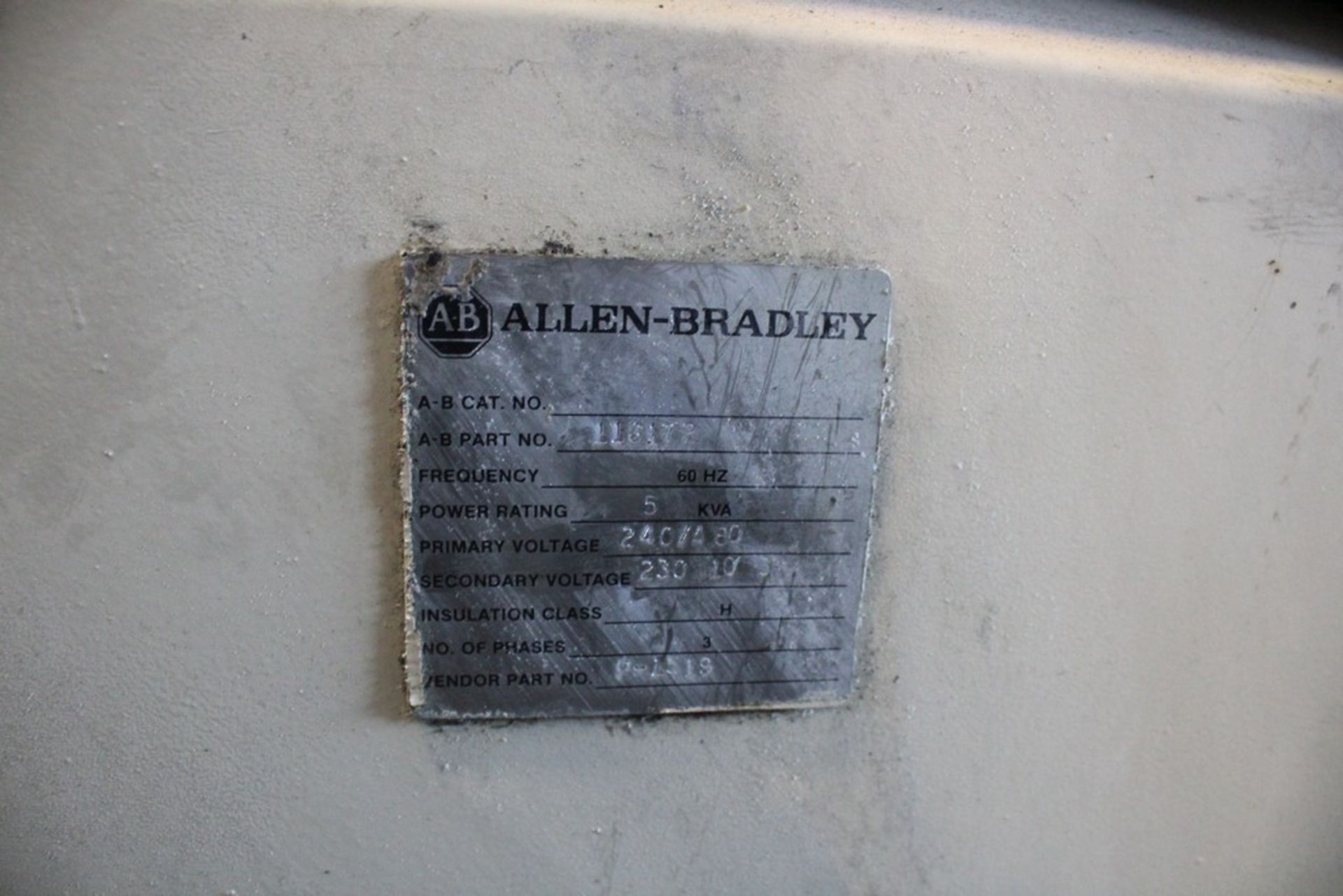 ALLEN BRADLEY TRANSFORMER 3 PHASE 5 KVA - Image 2 of 2