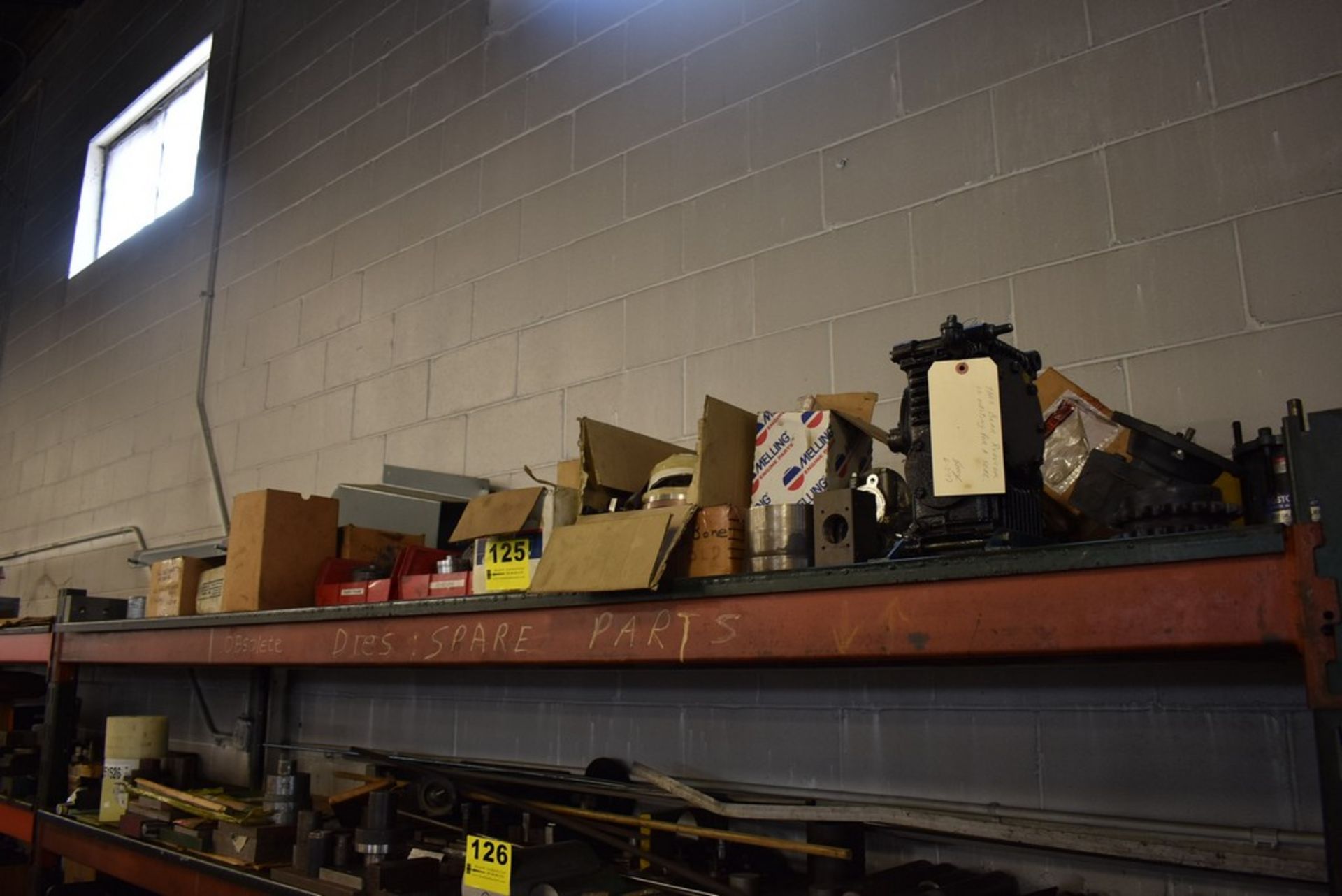 ASSORTED CONTENTS ON (1) SHELF OF PALLET RACKING