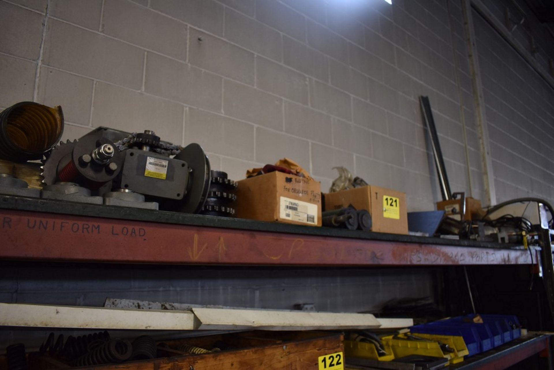 ASSORTED CONTENTS ON (1) SHELF OF PALLET RACKING