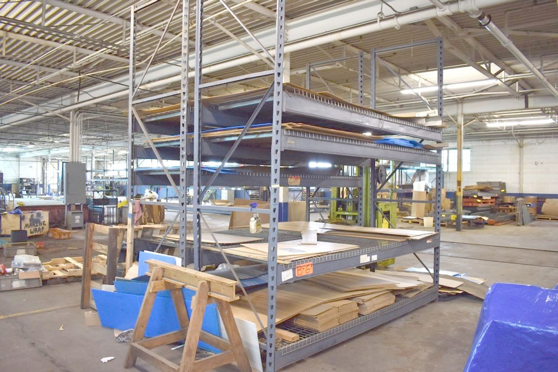 (2) SECTIONS HEAVY DUTY ADJUSTABLE PALLET RACK, 10' X 42" X 12', WITH WIRE DECKING