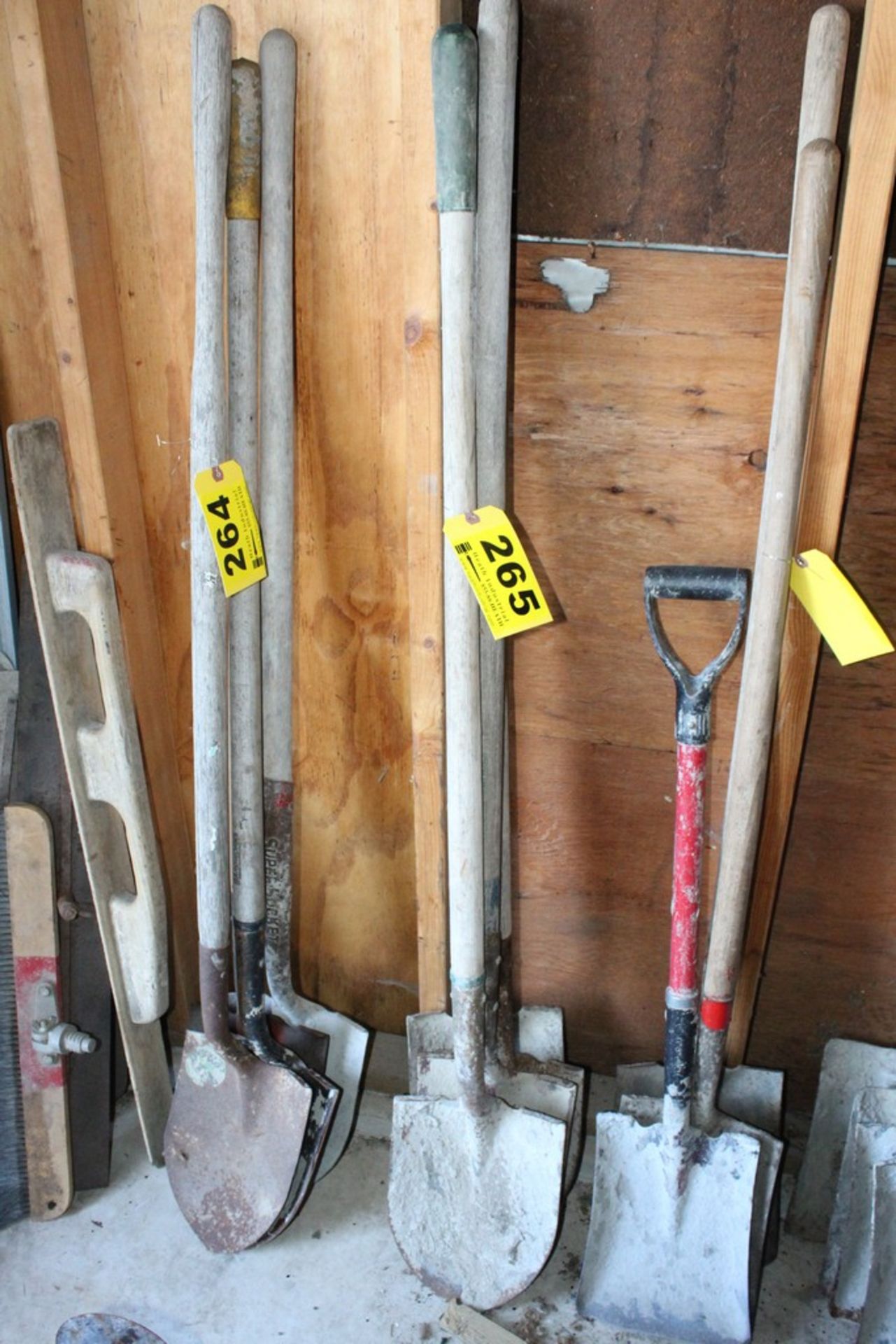 (4) LONG HANDLED SHOVELS