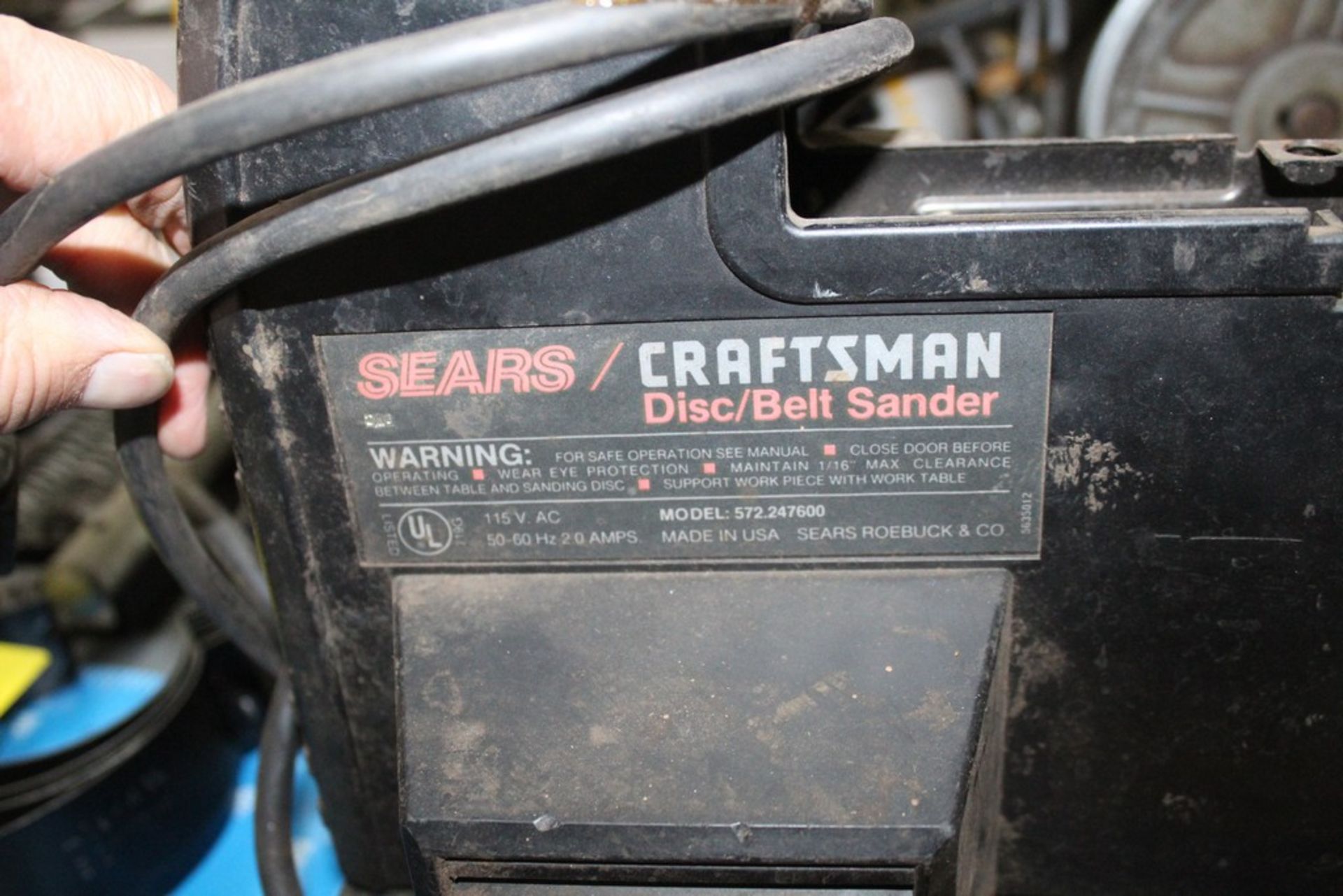 SEARS/CRAFTSMAN DISC/BELT SANDER - Image 2 of 2