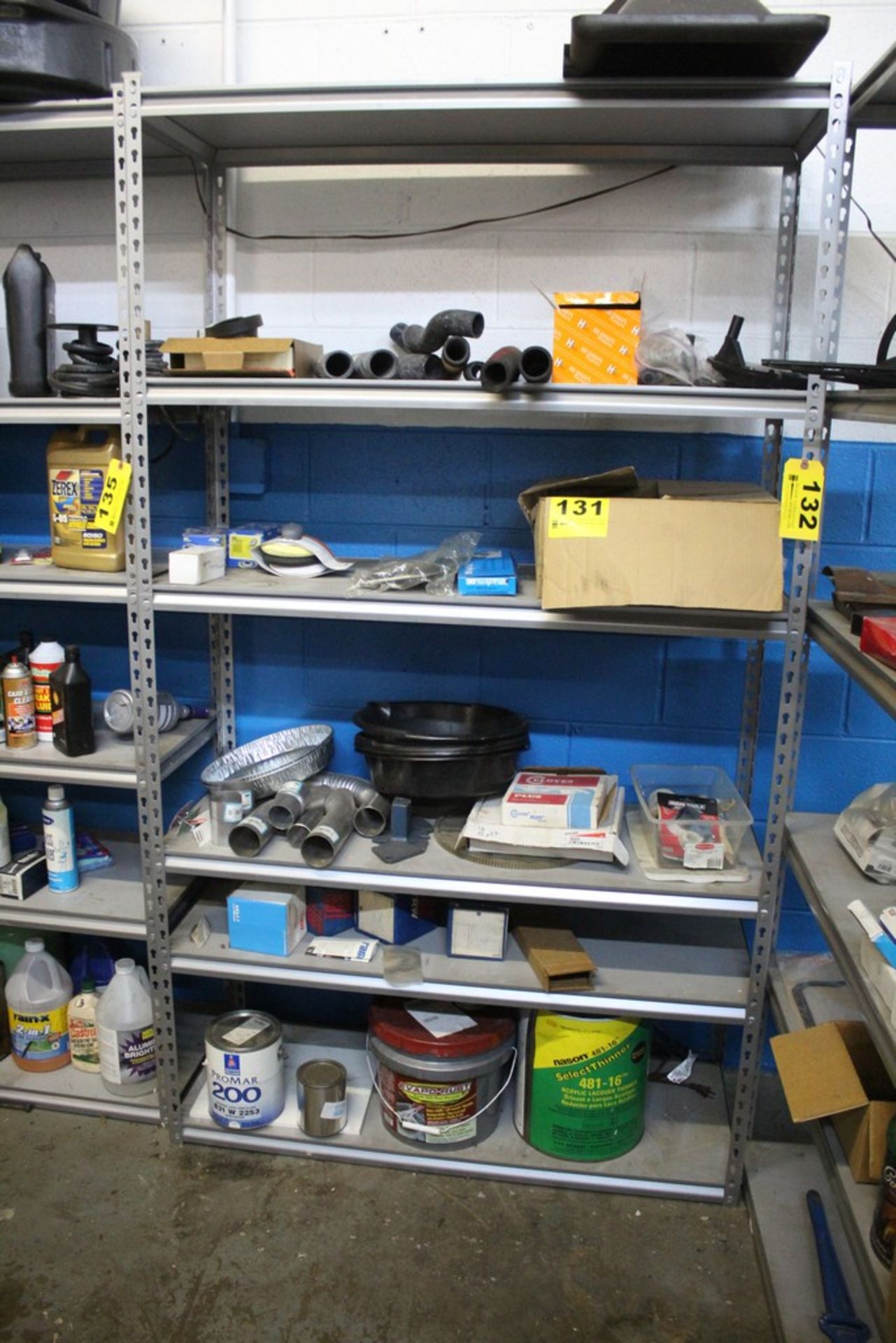 ASSORTED PARTS ON SHELVING UNIT