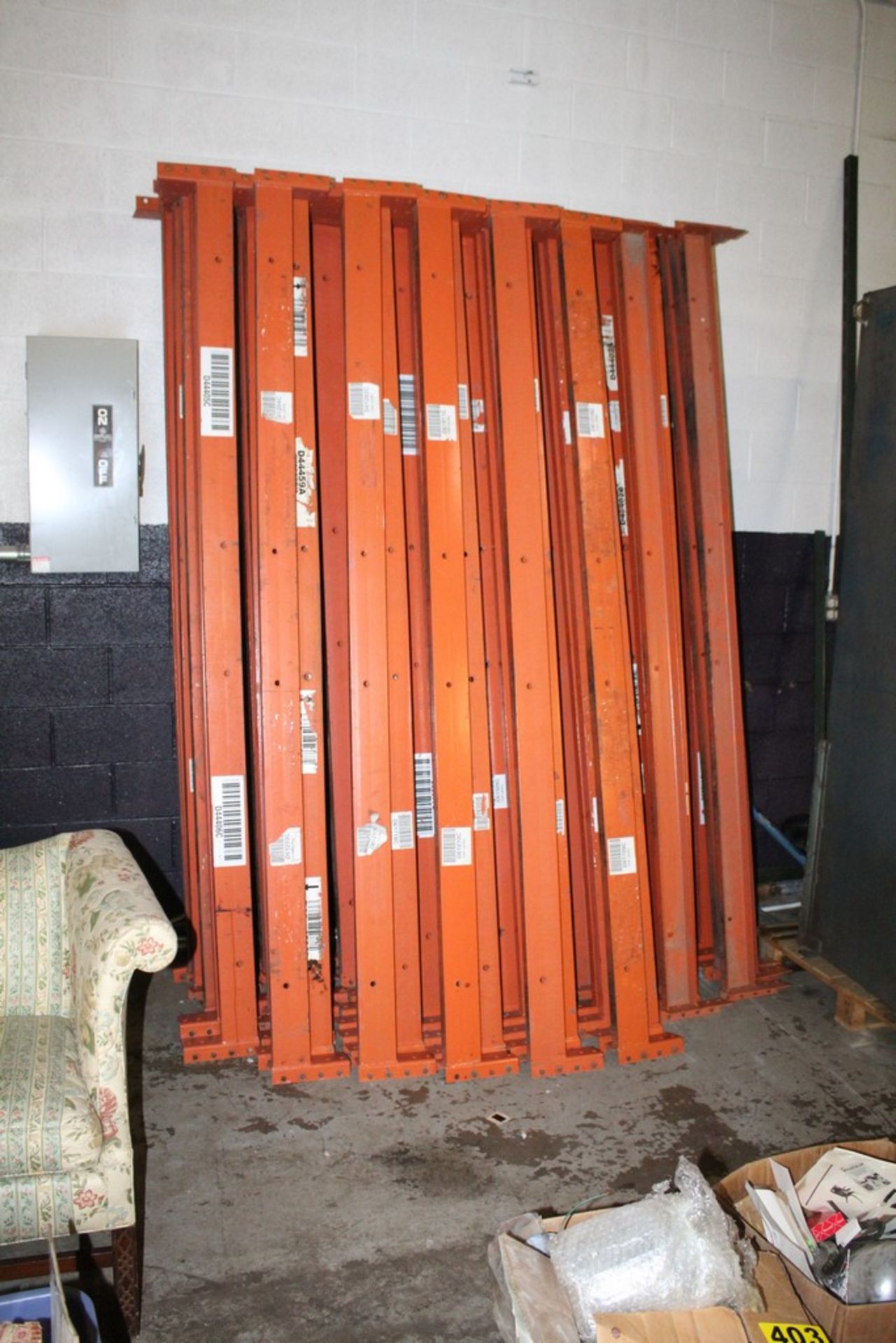 (11) SECTIONS PALLET RACK (KNOCKED DOWN) CONSISTING OF (12) 44" W X 13' H UPRIGHTS, APPROX. (80) - Image 2 of 2