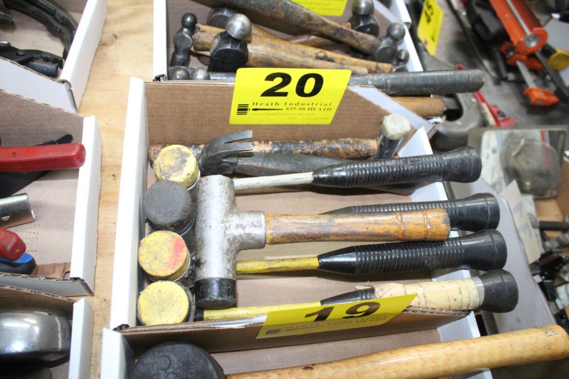 ASSORTED MALLETS AND CLAW HAMMERS