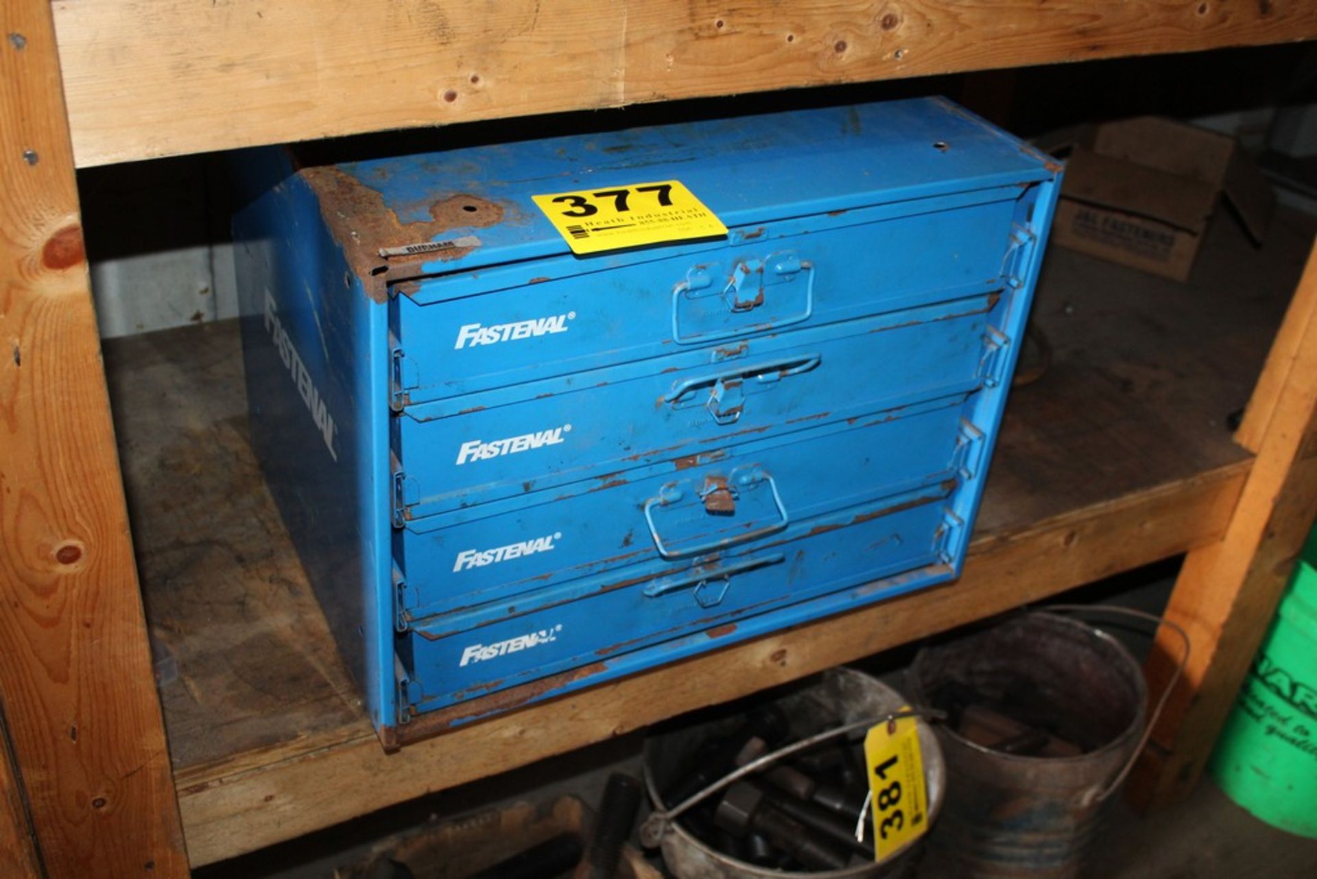 FASTENAL PARTS CASES, WITH CABINET