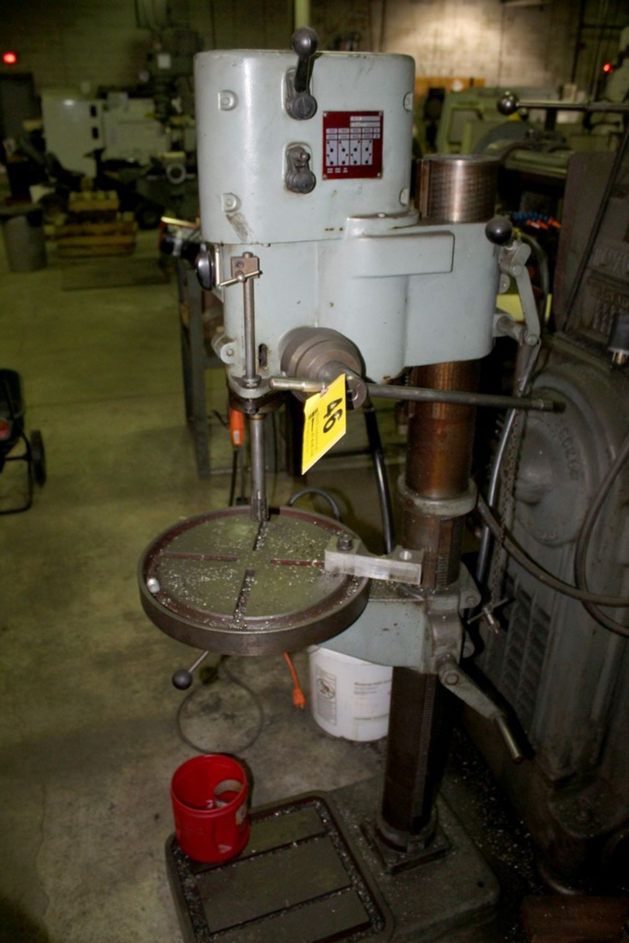 ARBOGA 20” MODEL A59 FLOOR STANDING DRILL PRESS, S/N 67266, T-SLOT TABLE - Image 4 of 4