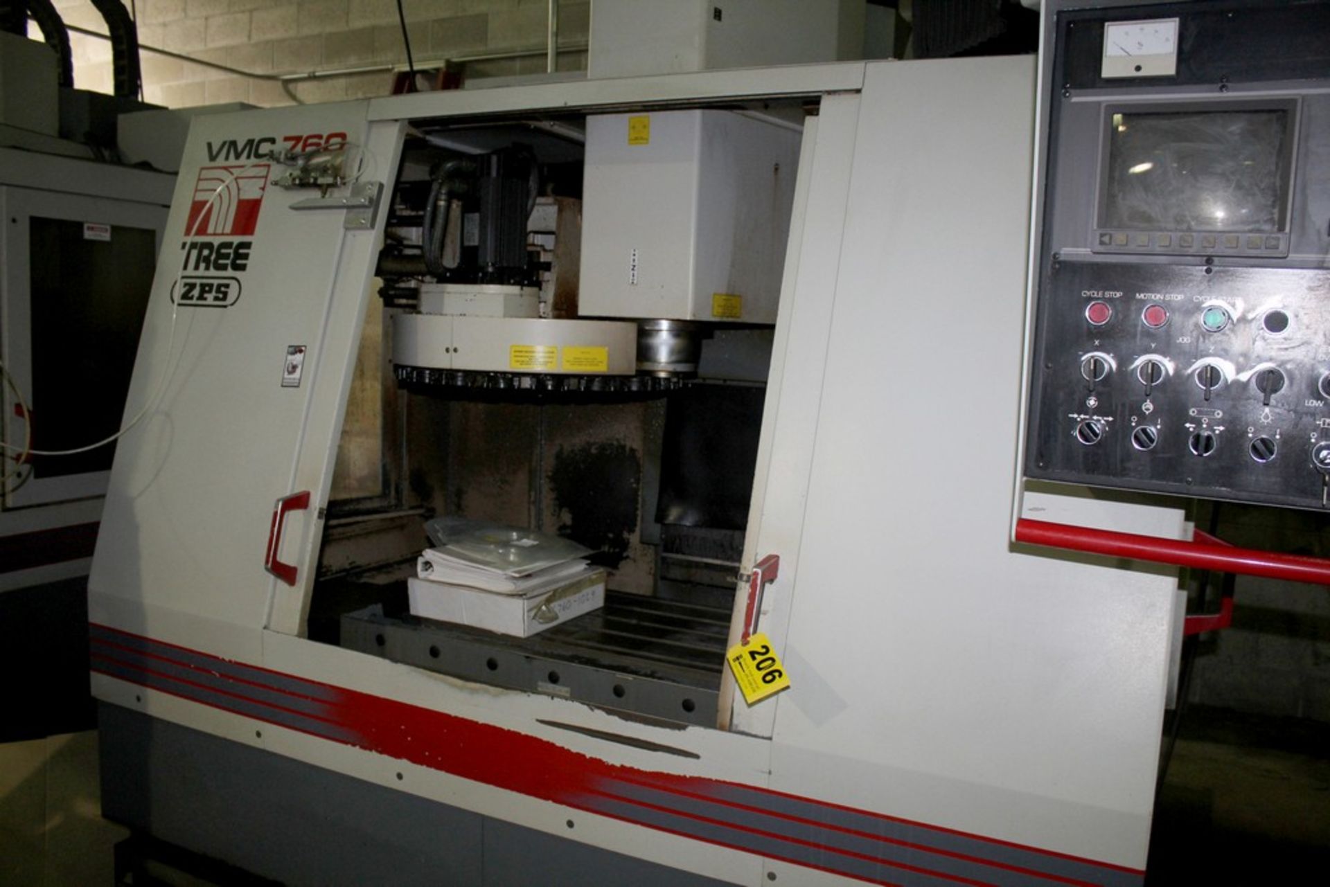 TREE MODEL VMC760/20 CNC VERTICAL MACHINING CENTER, S/N 9-16-94-1029 22” X-AXIS TRAVEL, 16” Y-AXIS - Image 2 of 10