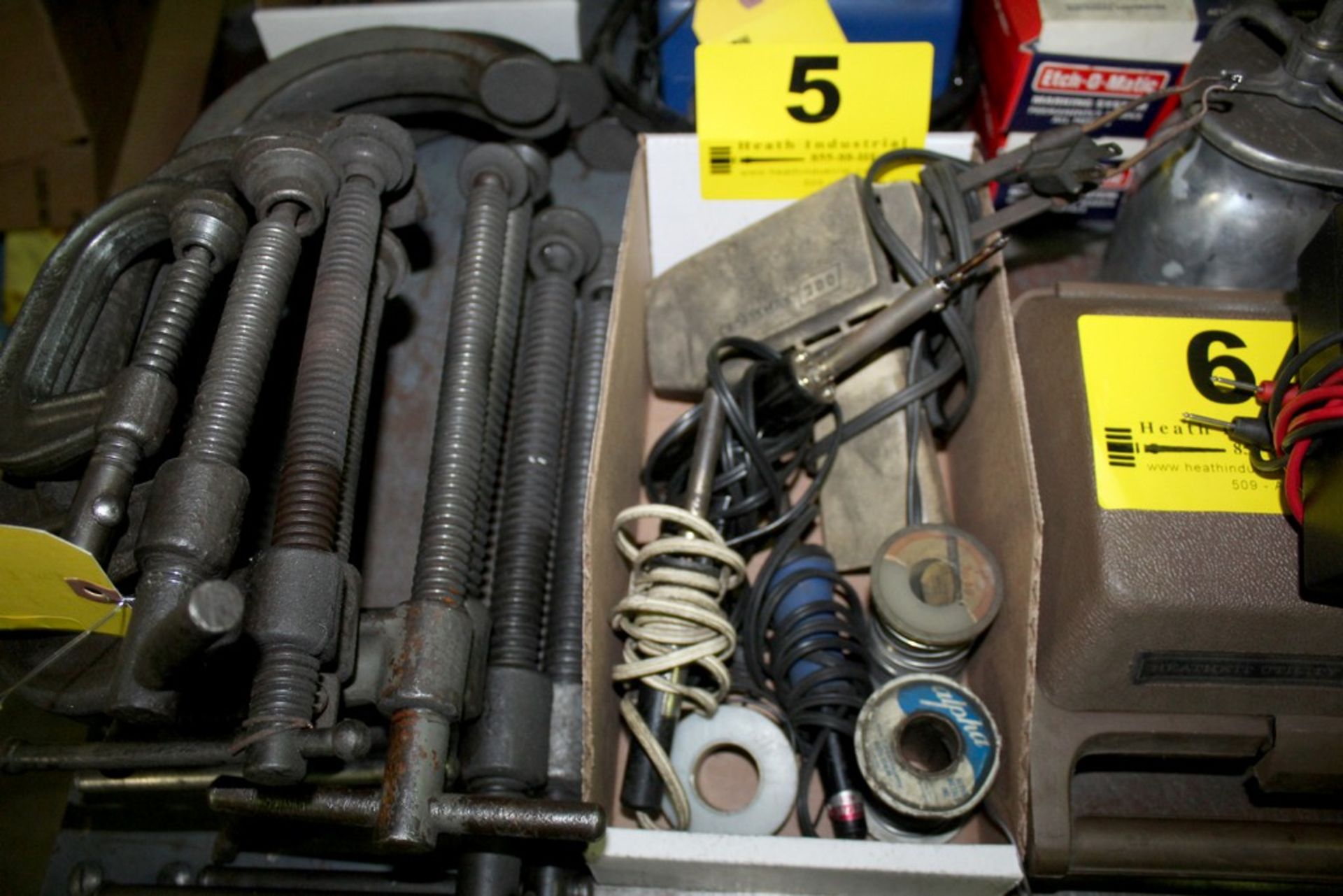 SOLDER AND SOLDIERING TOOLS IN BOX