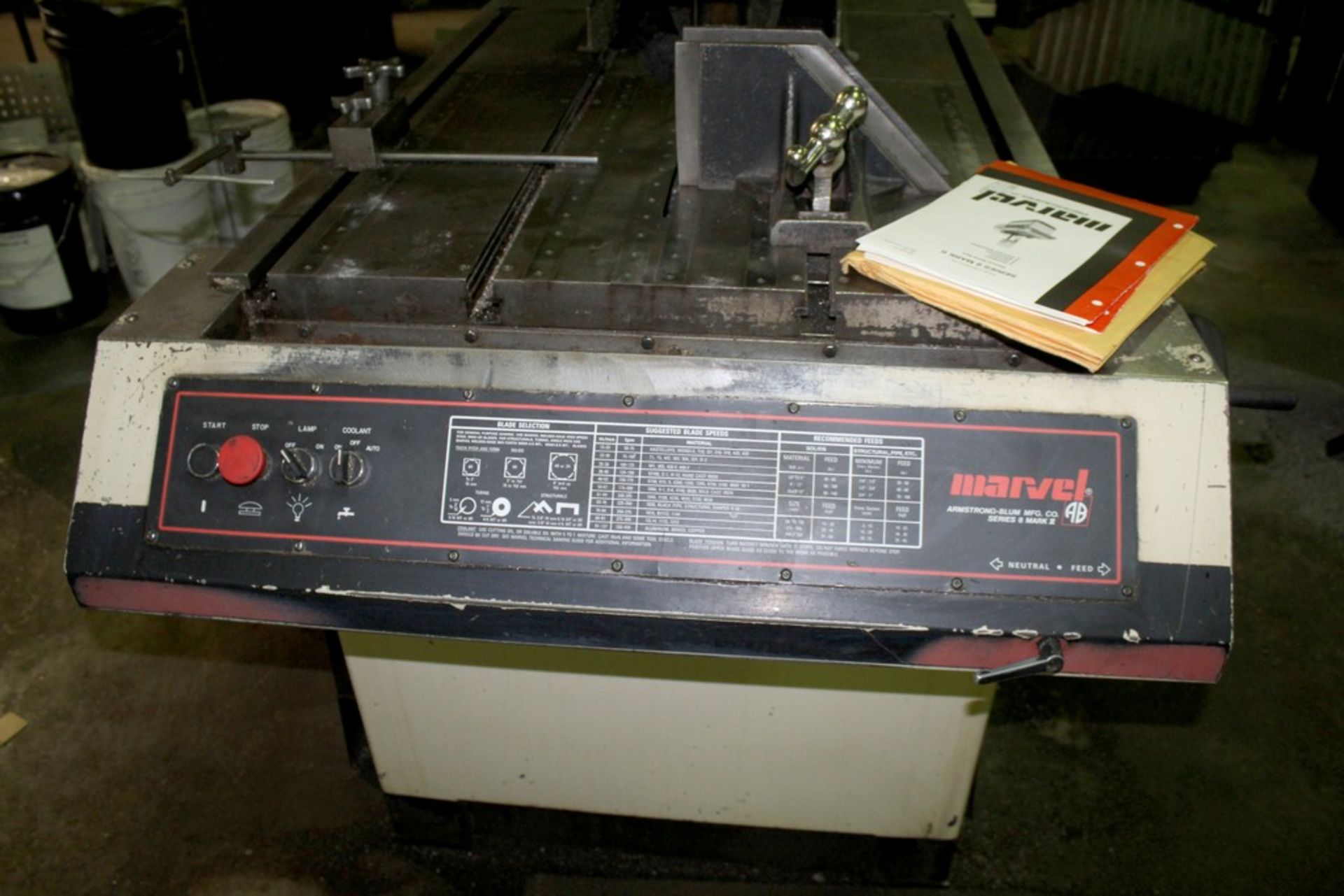 MARVEL SERIES 8 MODEL MARK II UNIVERSAL VERTICAL BAND SAW, S/N 826871 - Bild 6 aus 7