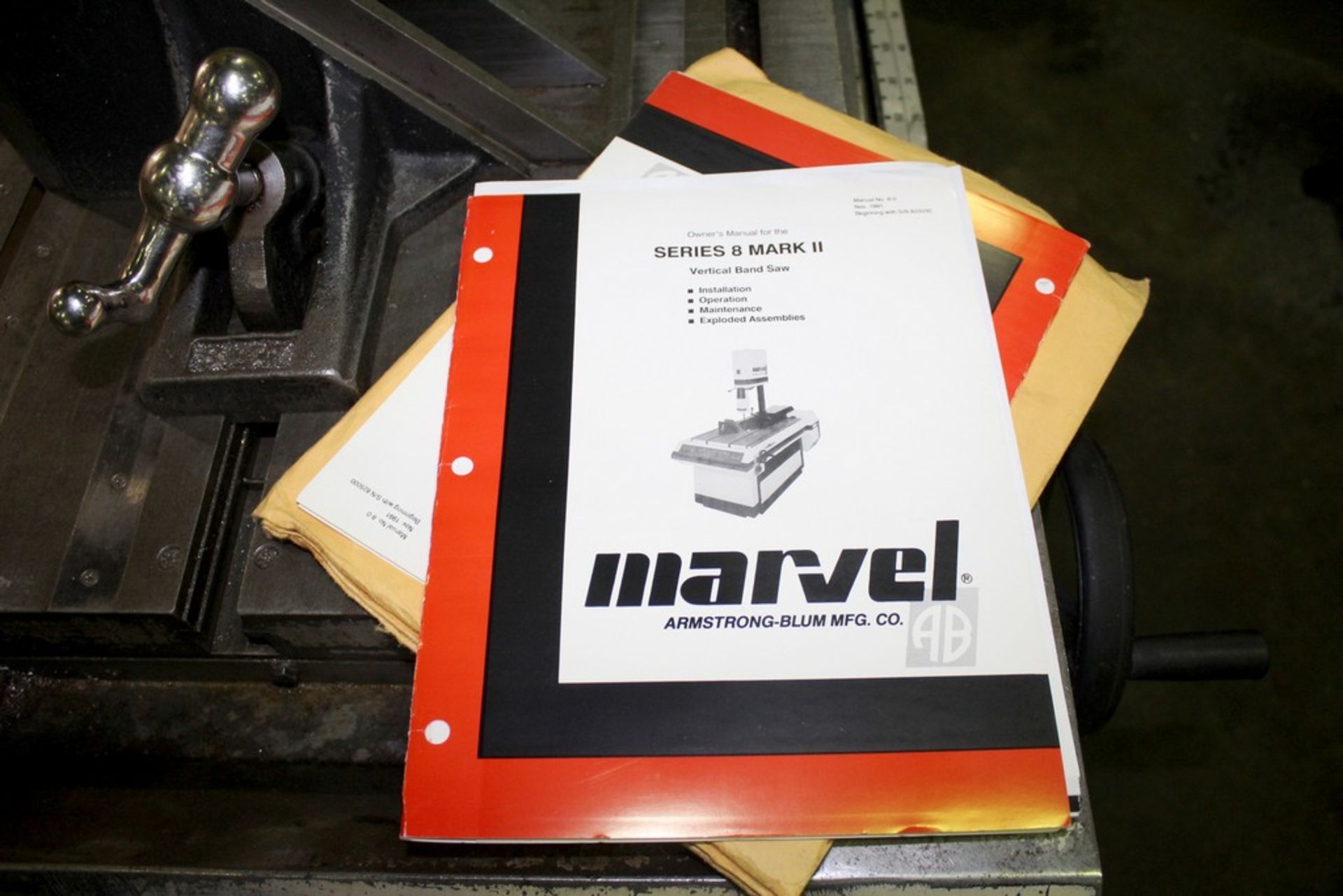 MARVEL SERIES 8 MODEL MARK II UNIVERSAL VERTICAL BAND SAW, S/N 826871 - Image 7 of 7