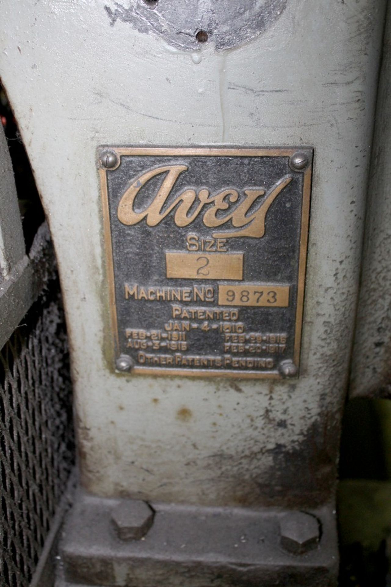 AVEY SIZE 2 DRILL PRESS NO 171 S/N 9873 - Image 2 of 3