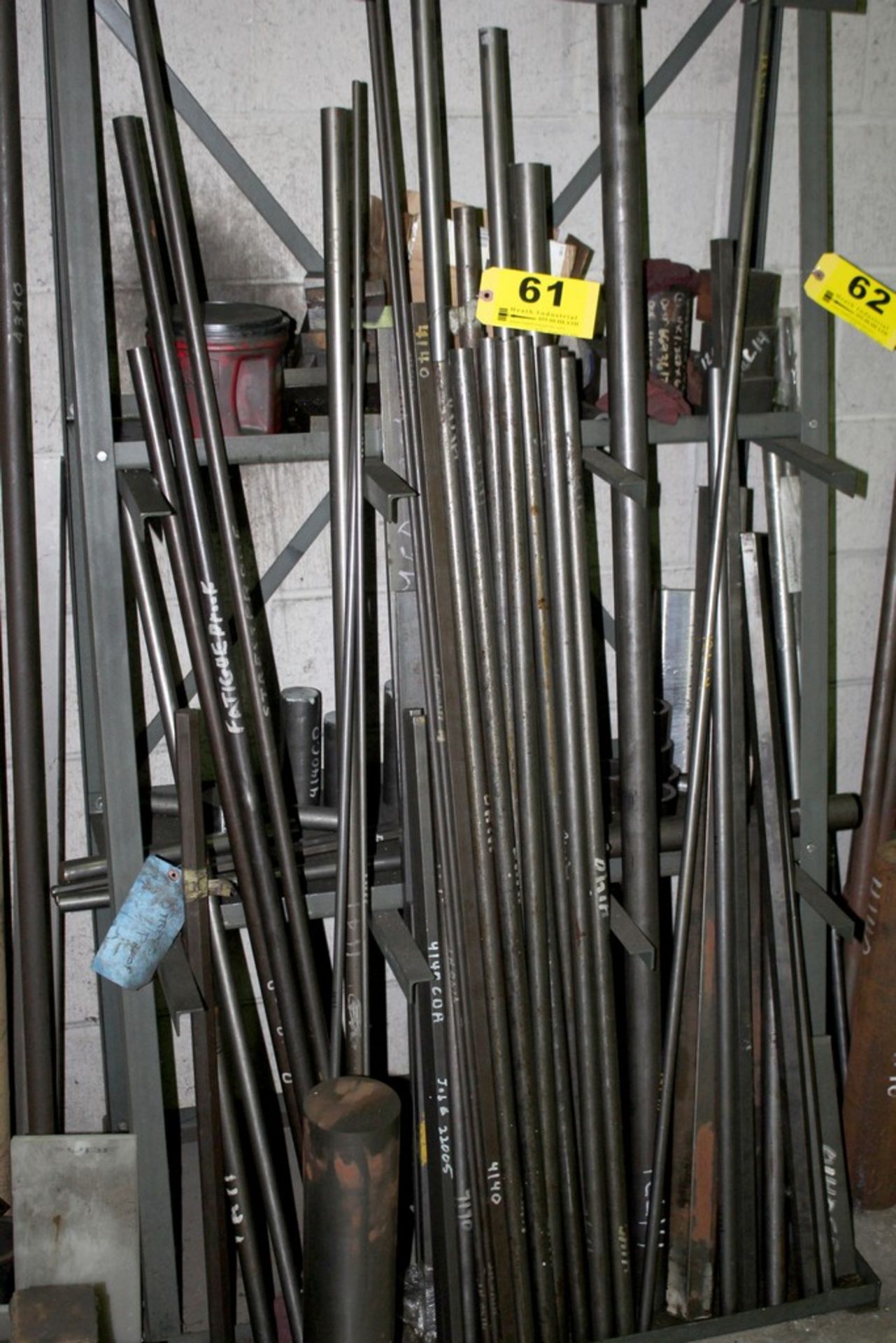 ASSORTED STEEL STOCK ON STOCK RACK - Image 2 of 2