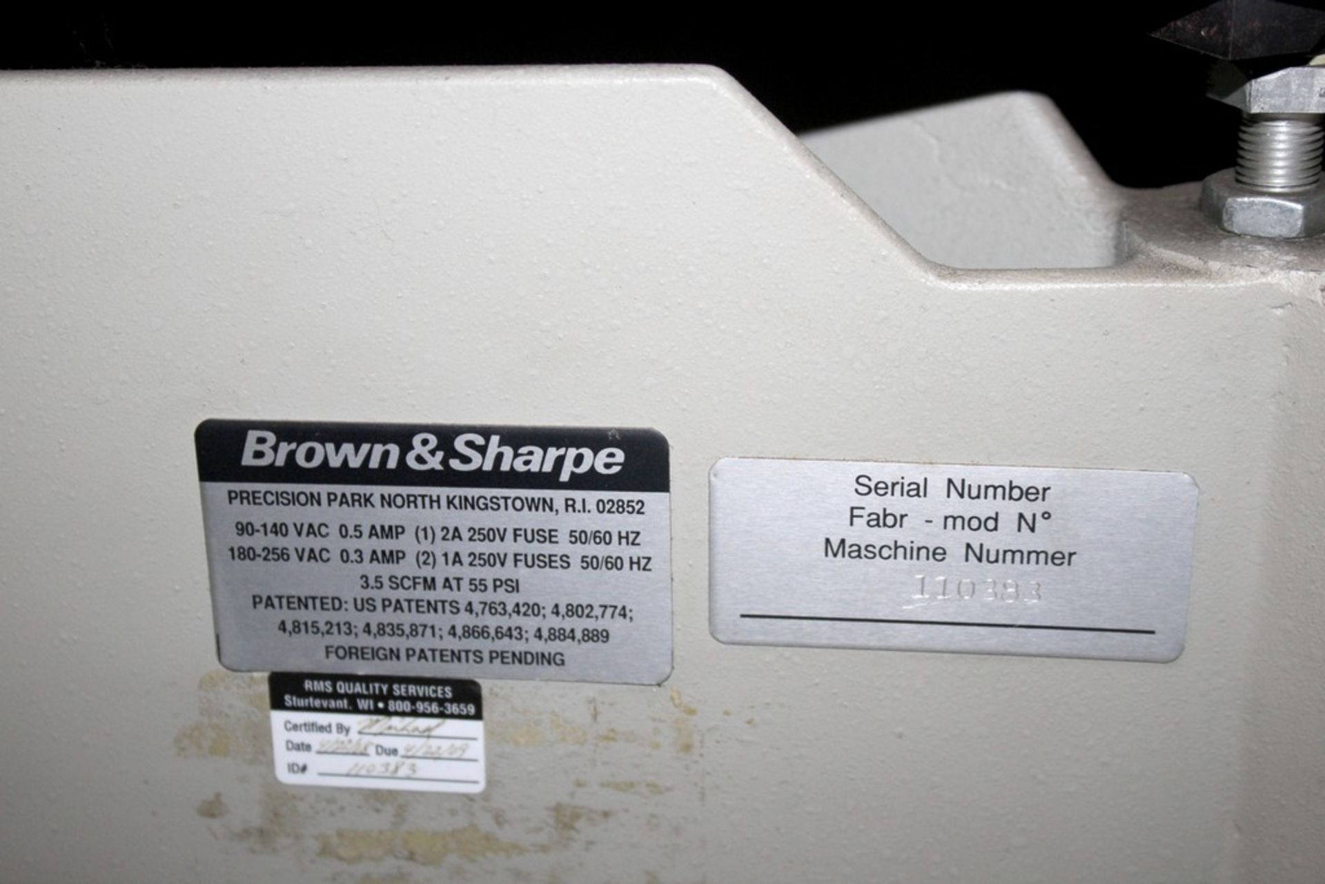 BROWN & SHARPE MODEL MICROVAL COORDINATE MEASURING MACHINE, S/N 110383, 21-1/2”X29-1/2” GRANITE - Image 8 of 8