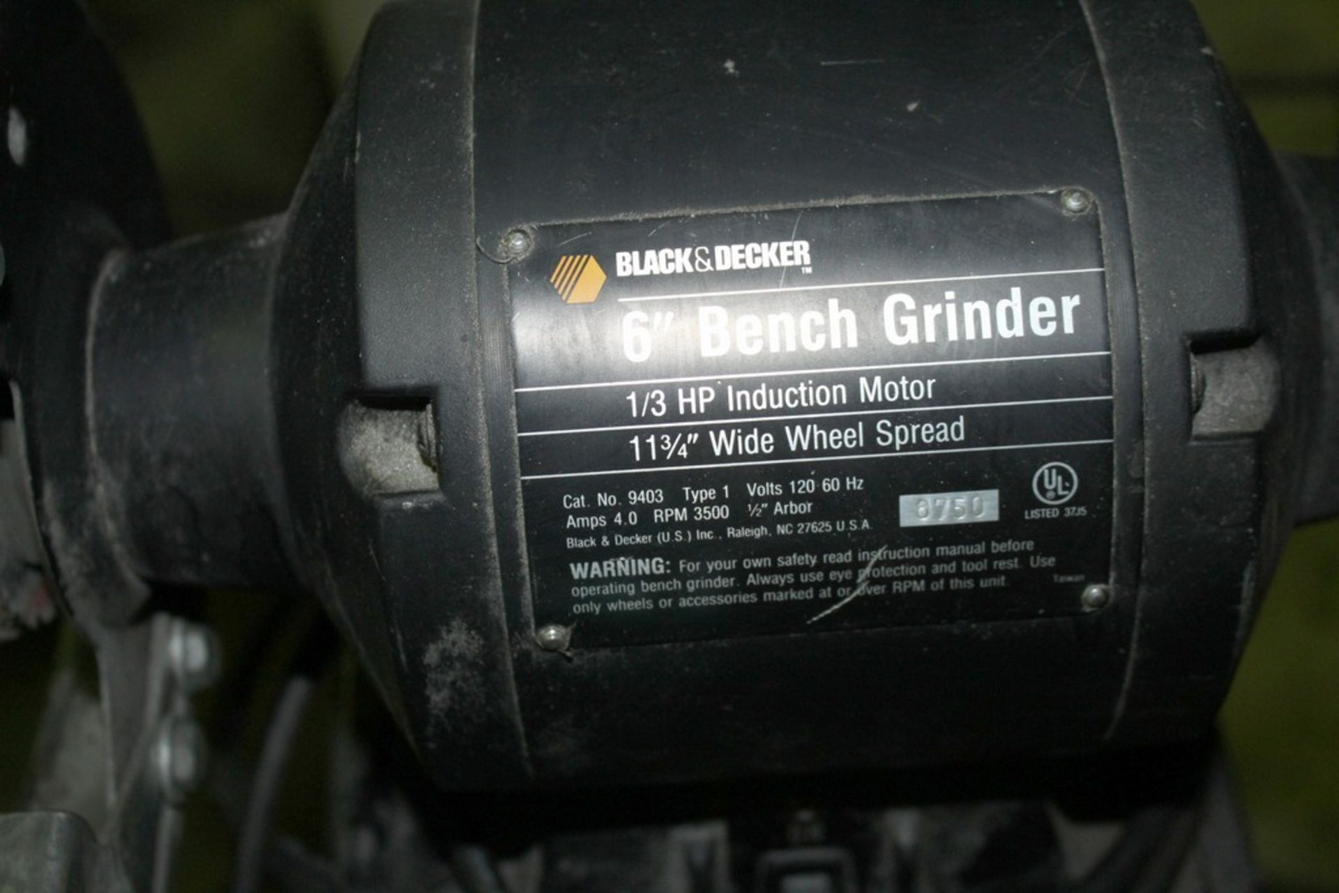 BLACK & DECKER 6" DOUBLE END GRINDER ON STEEL STAND - Image 2 of 2