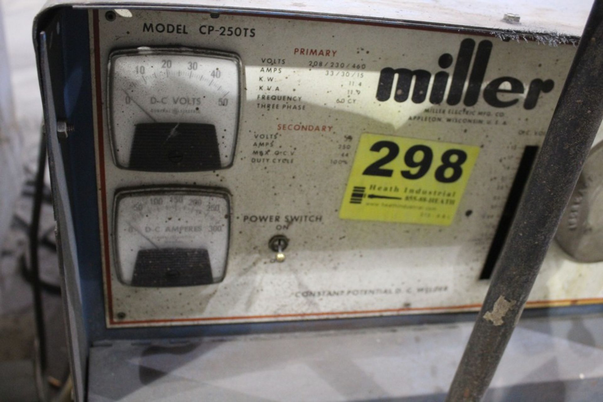 MILLER MODEL CP-250TS WELDER WITH MILLERMATIC S-52E WIRE FEED - Image 3 of 6