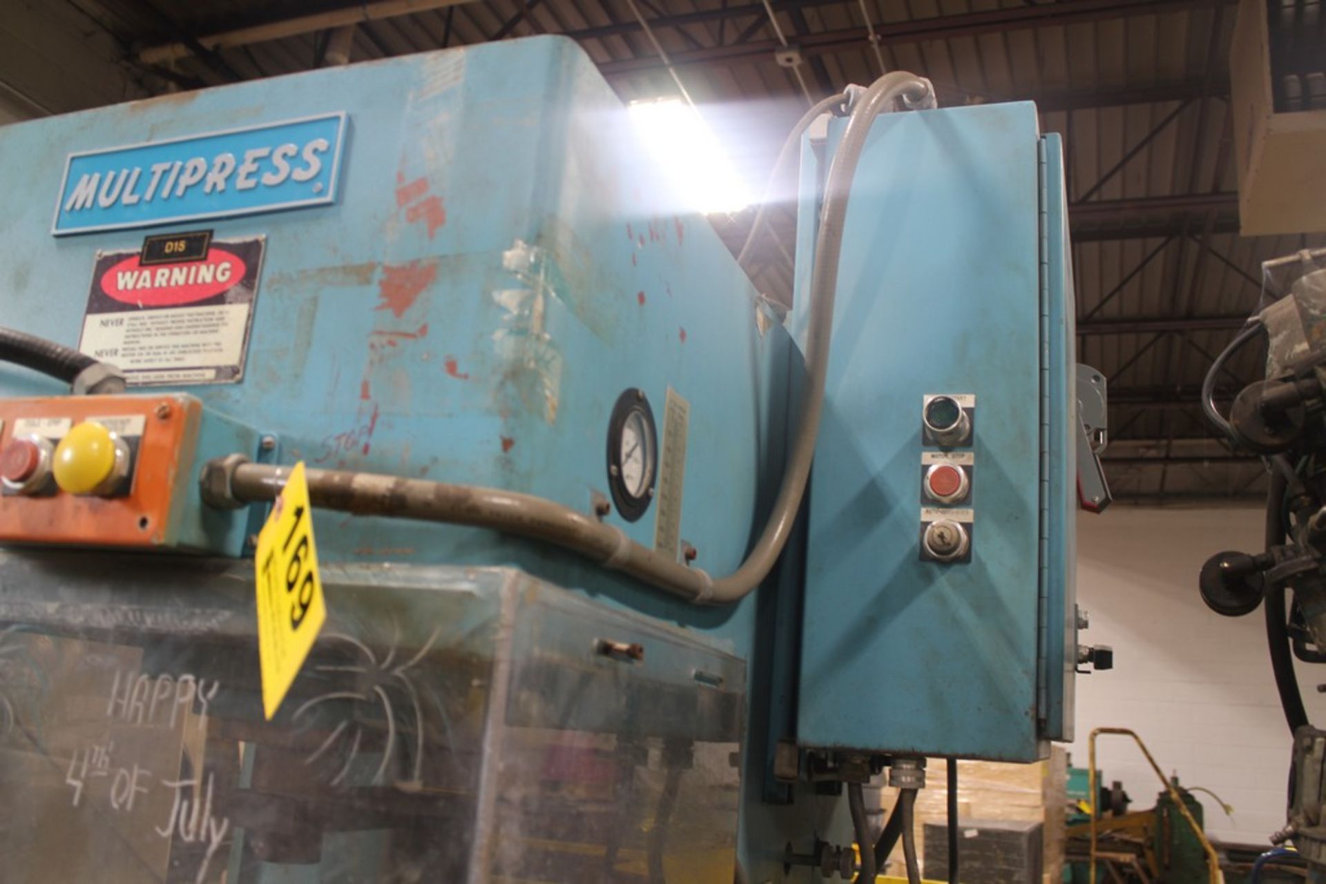 MULTIPRESS MODEL WT-100M 10 TON HYDRAULIC PRESS, WITH MODEL IT-103 INDEX TABLE, S/N 30208 - Image 4 of 8