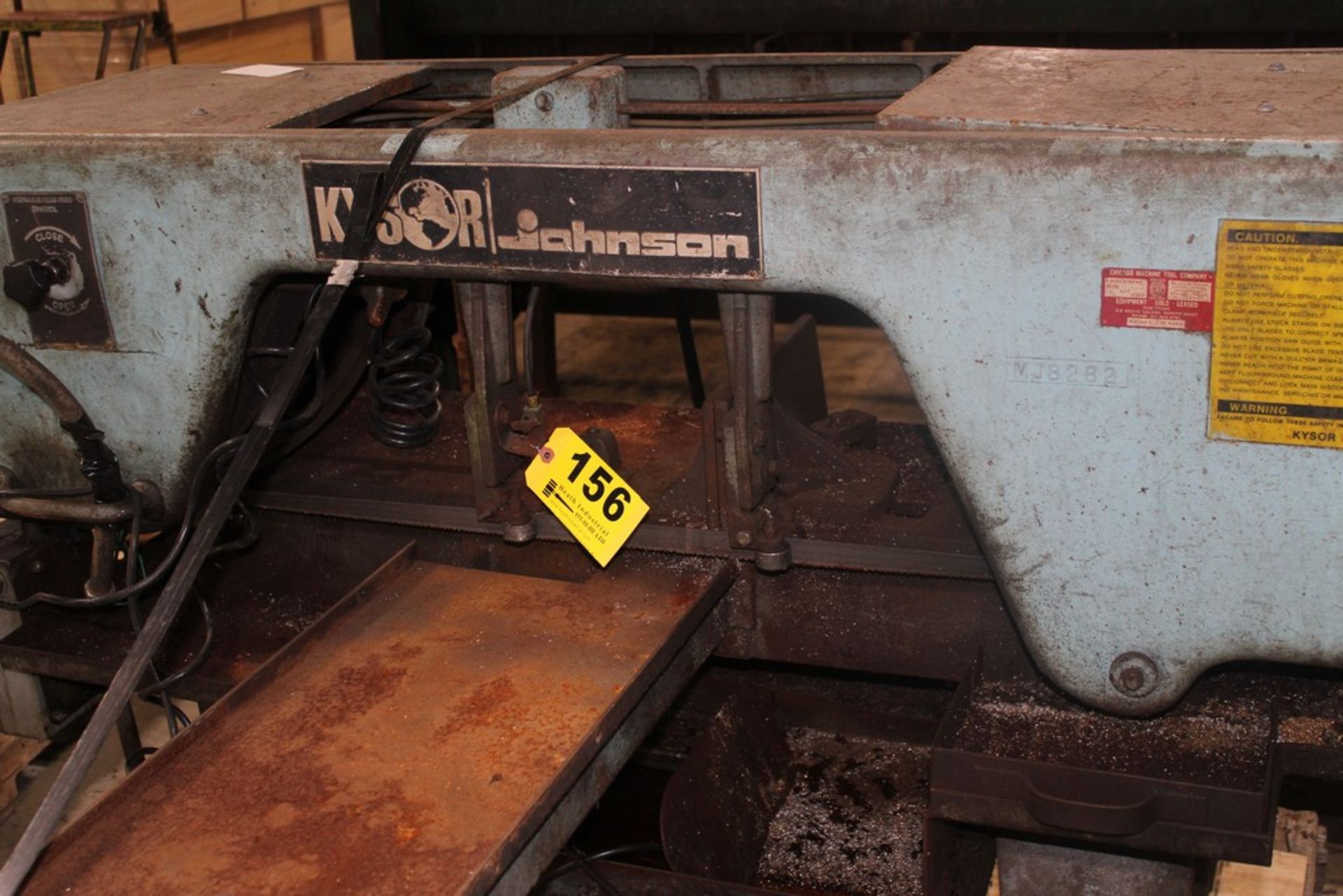 KYSOR / JOHNSON MODEL KJ10 10" X 18" HORIZONTAL METAL CUTTING BAND SAW - Image 3 of 5