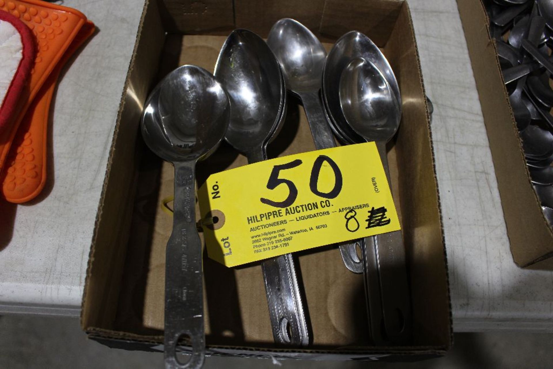 (8) VollRath stainless steel measuring spoon, 1/8, 1/3.