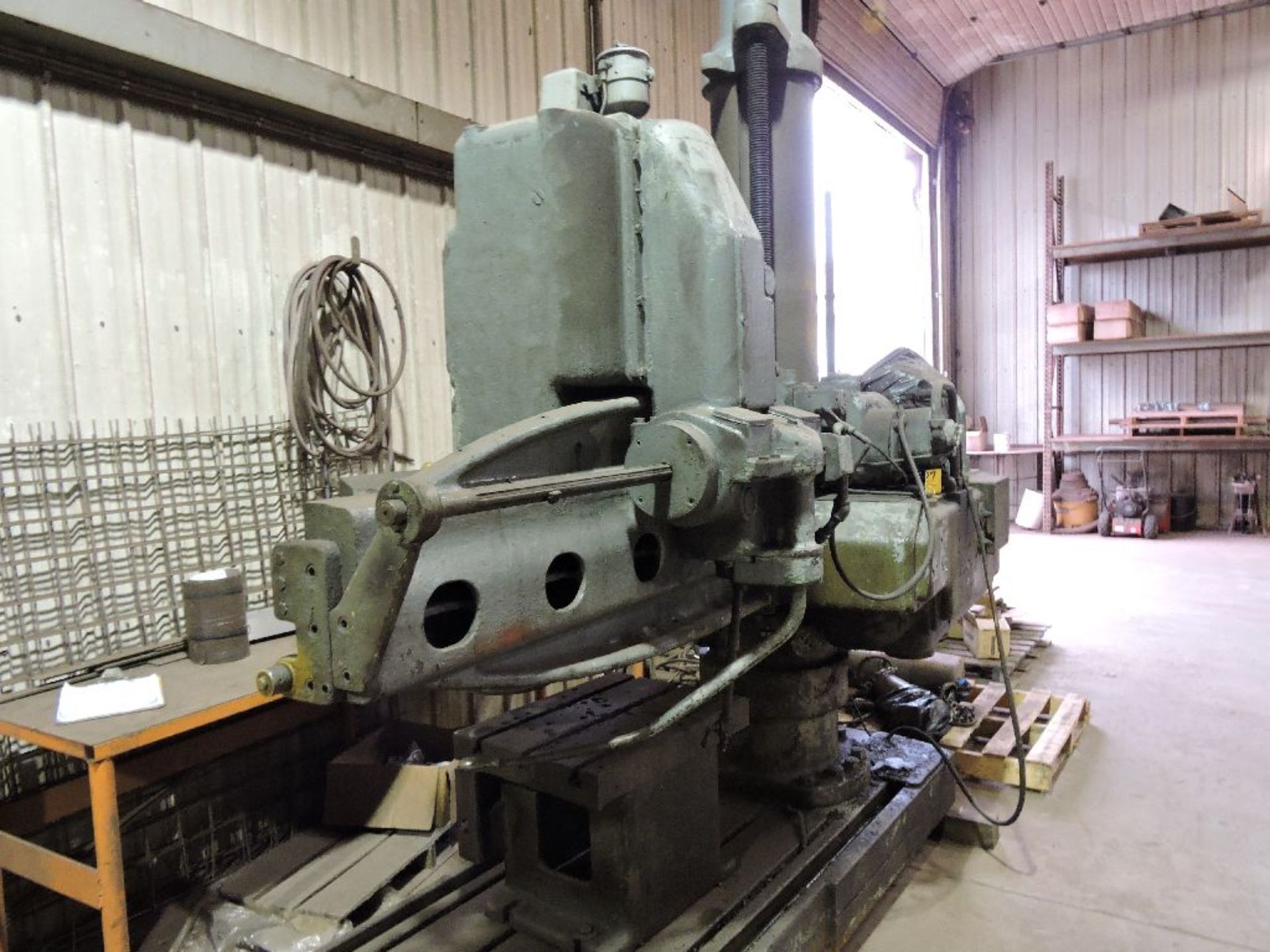 Fosdick radial arm drill, 12" column, 5' arm, 2' x 4" bed. - Image 3 of 8