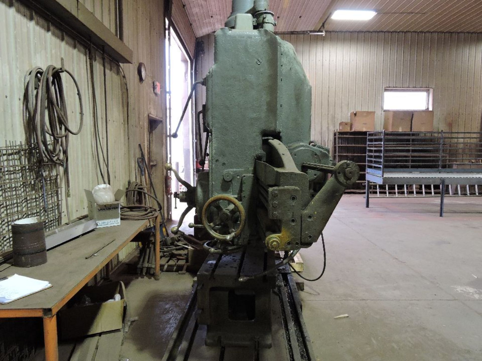 Fosdick radial arm drill, 12" column, 5' arm, 2' x 4" bed. - Image 8 of 8