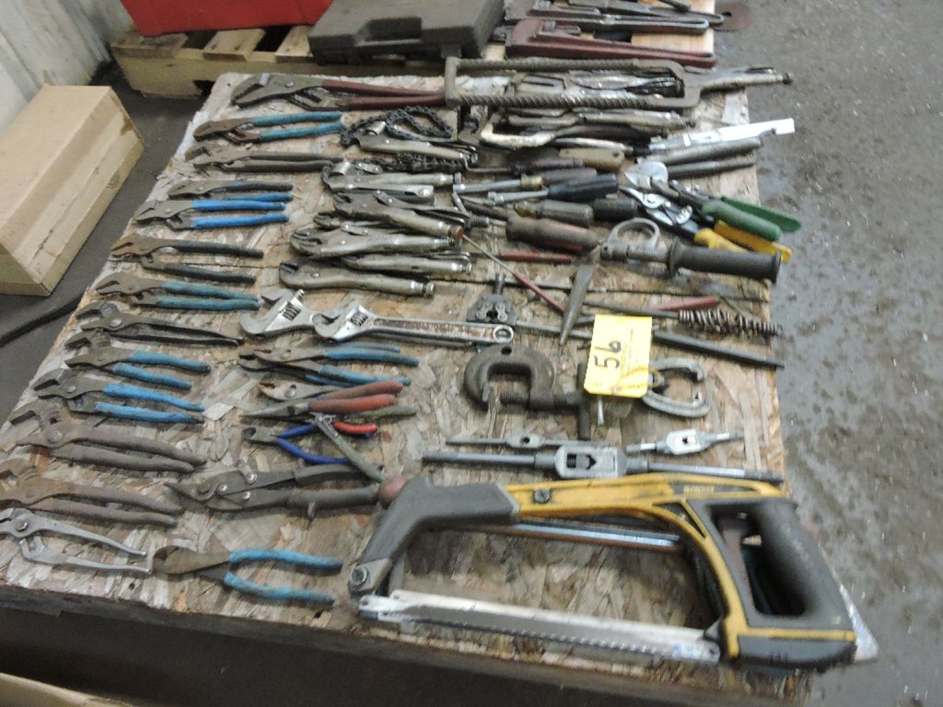 Pallet pliers, vise grips, hack saws, wrenches, drivers. - Image 4 of 4
