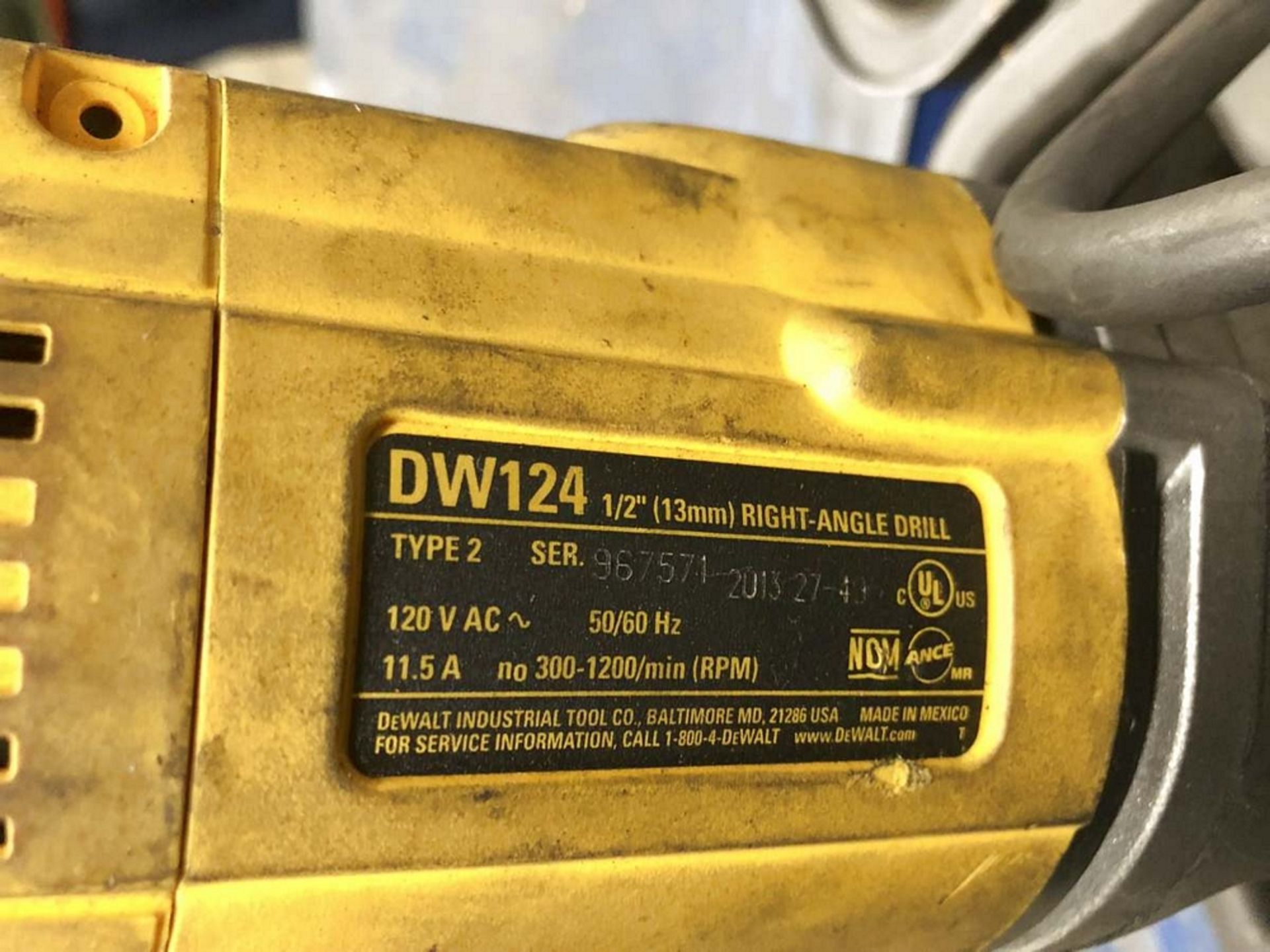 DeWalt Model DW124 1/2" Right Angle Drill - Image 4 of 4