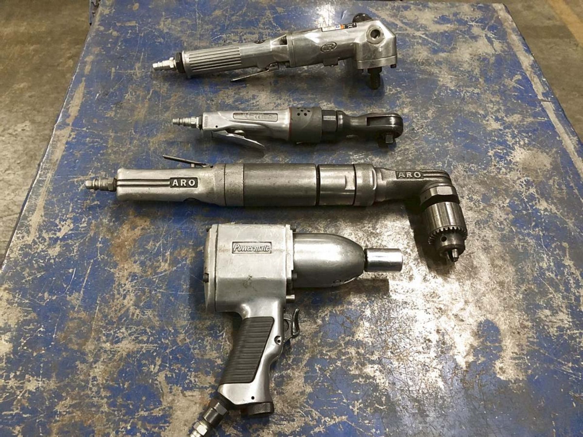 Lot of (4) Assorted Pneumatic Hand Tools