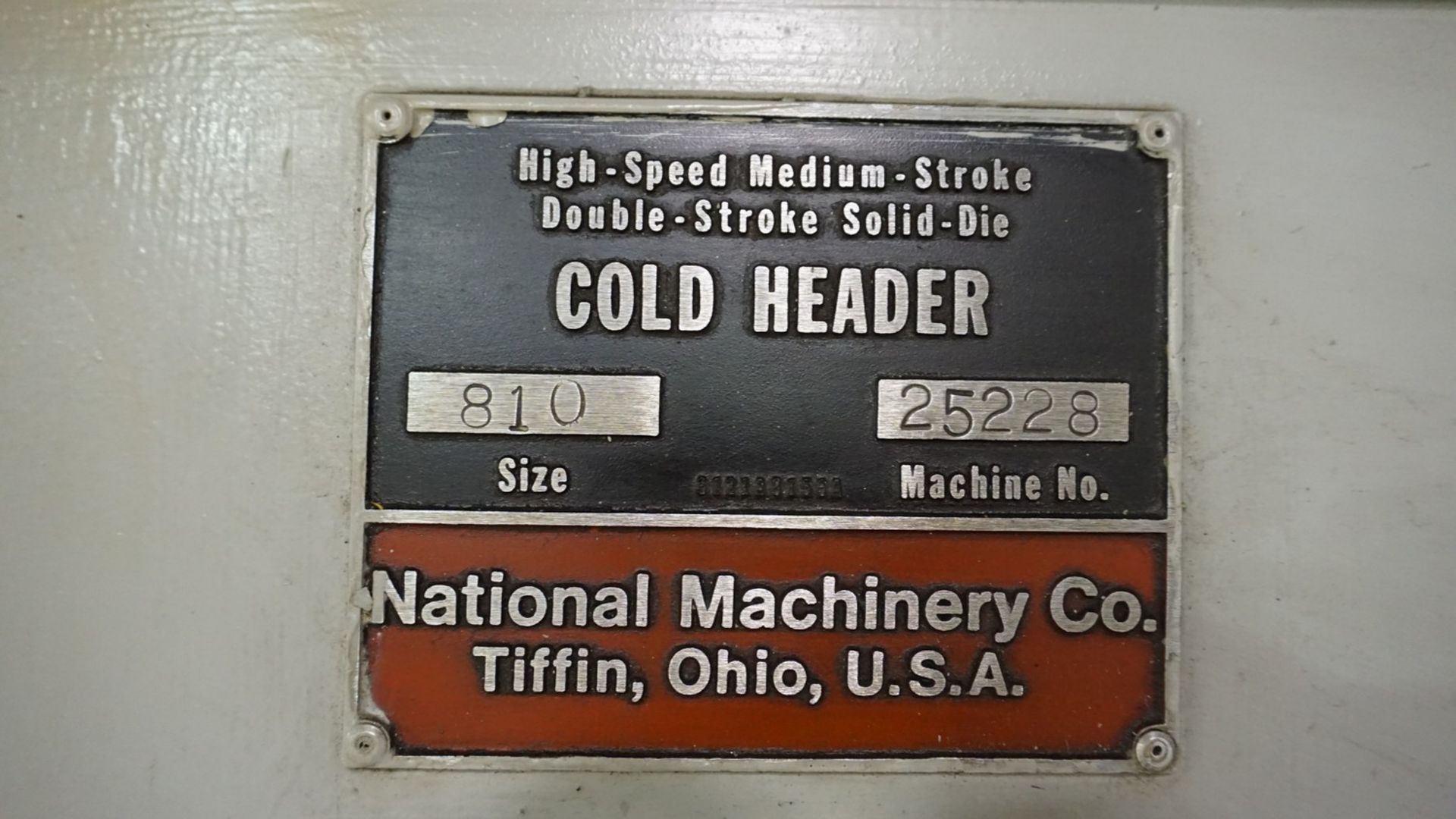 National Model 810 MS 1/2" High Speed Medium Stroke Single Die Cold Header - Image 7 of 7