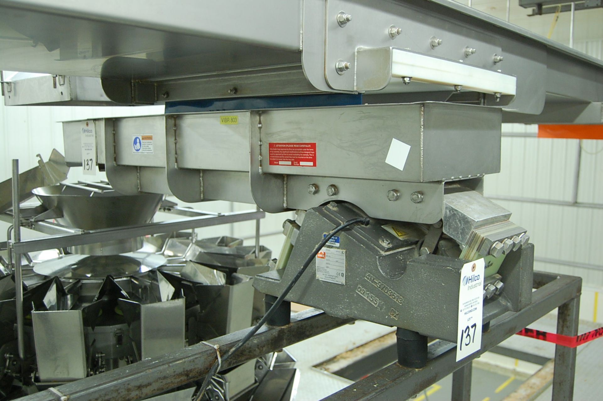 Eriez Model HS66 50" x 12" Stainless Steel Vibratory Conveyor