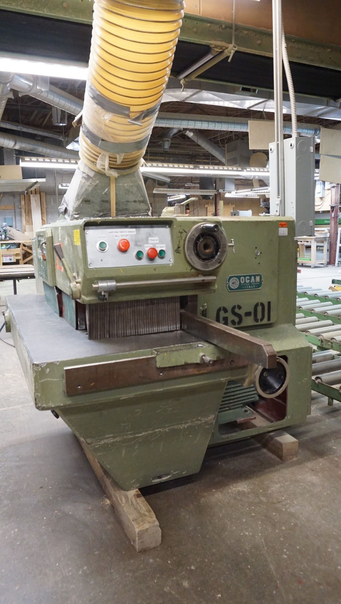 Ogam Model PO-280 Multi-Blade Gang Rip Saw, 208V, 50-Hp, Min/Max