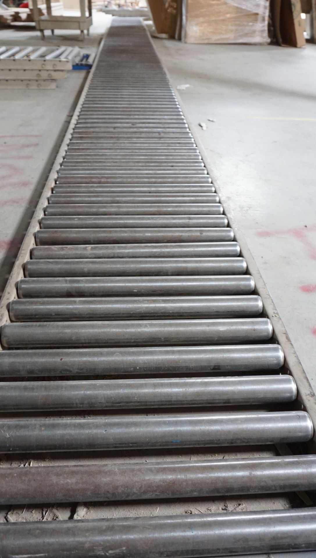 Approx. 470' x 23" W Floor Mounted Roller Conveyor - Image 7 of 8