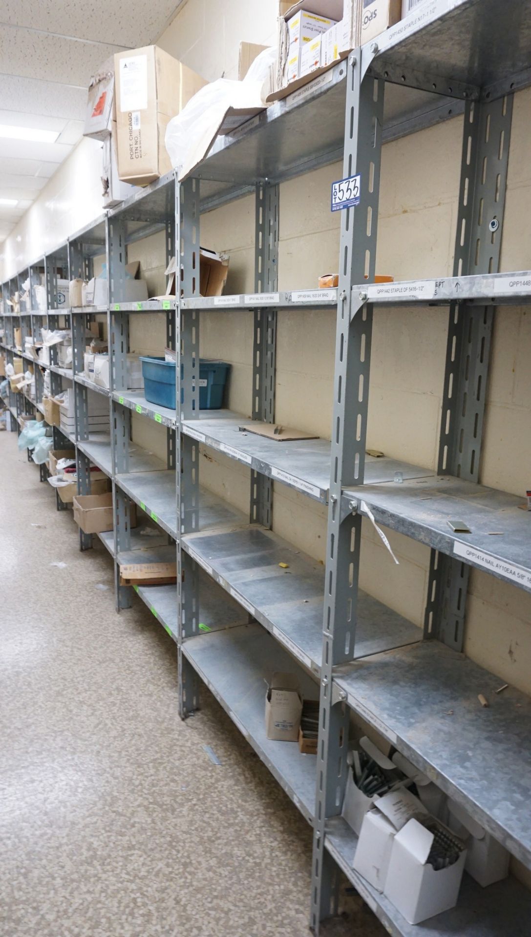 Sections of Metal Shelving