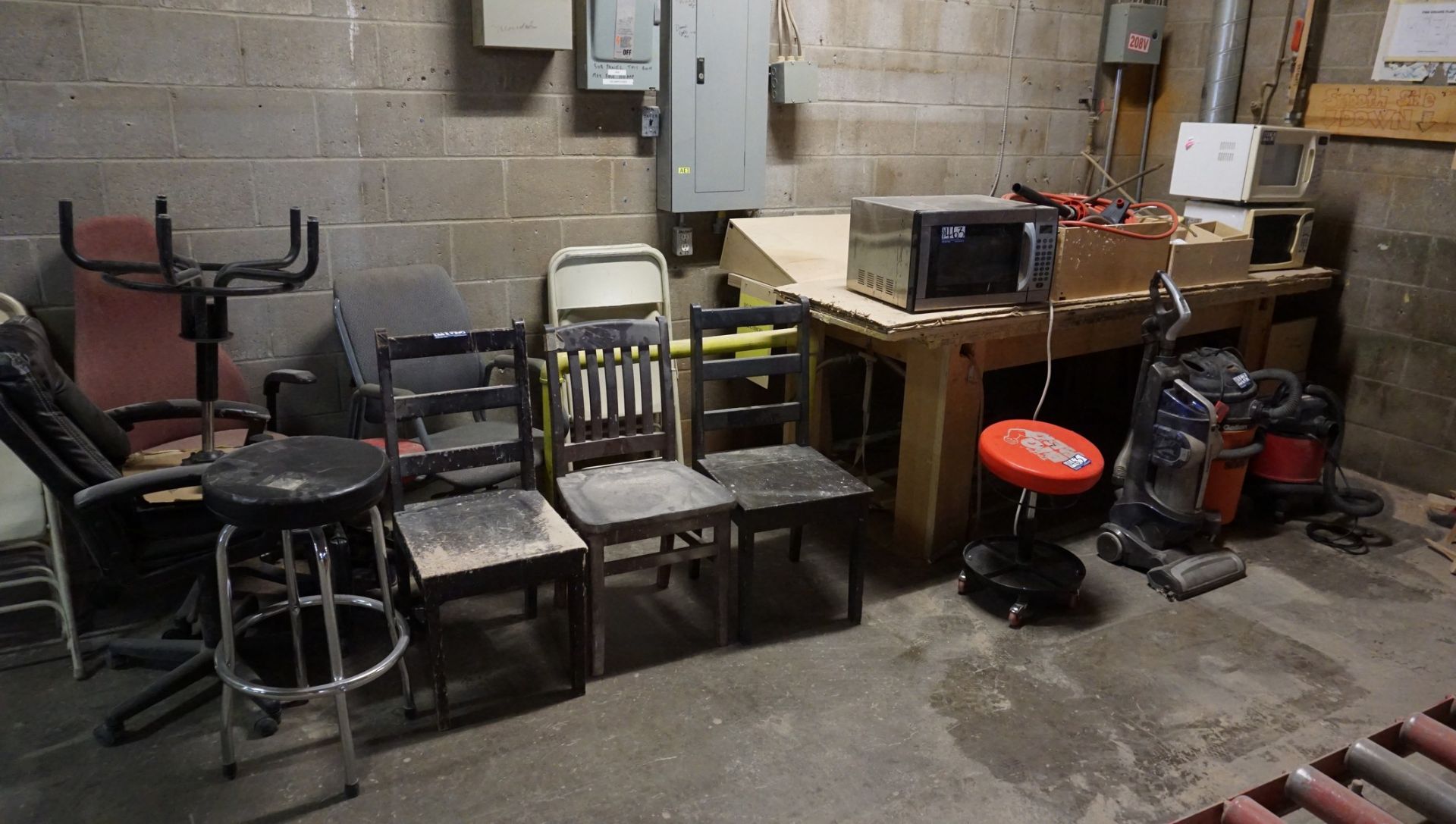 Lot of Asst. Microwaves, Vacuums, Chairs