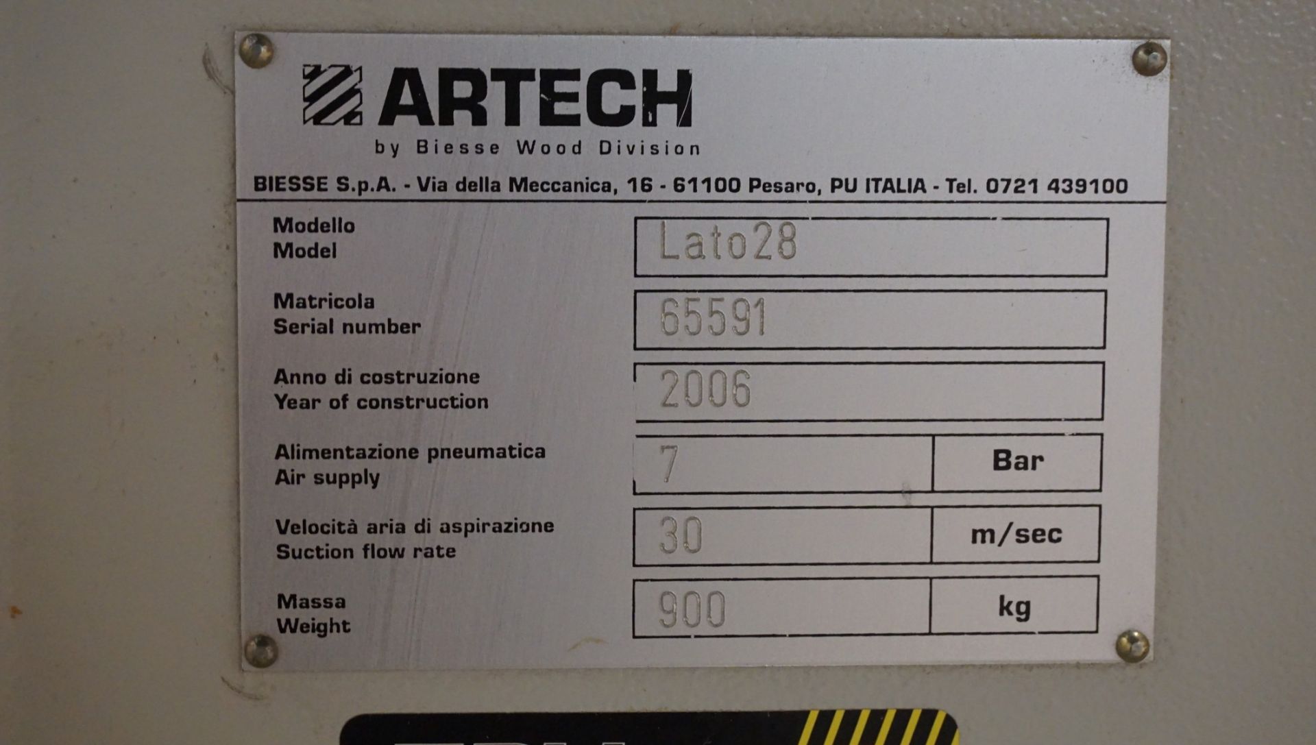 Biesse Model Artech LATO 28 600V Edgebander - Image 8 of 8