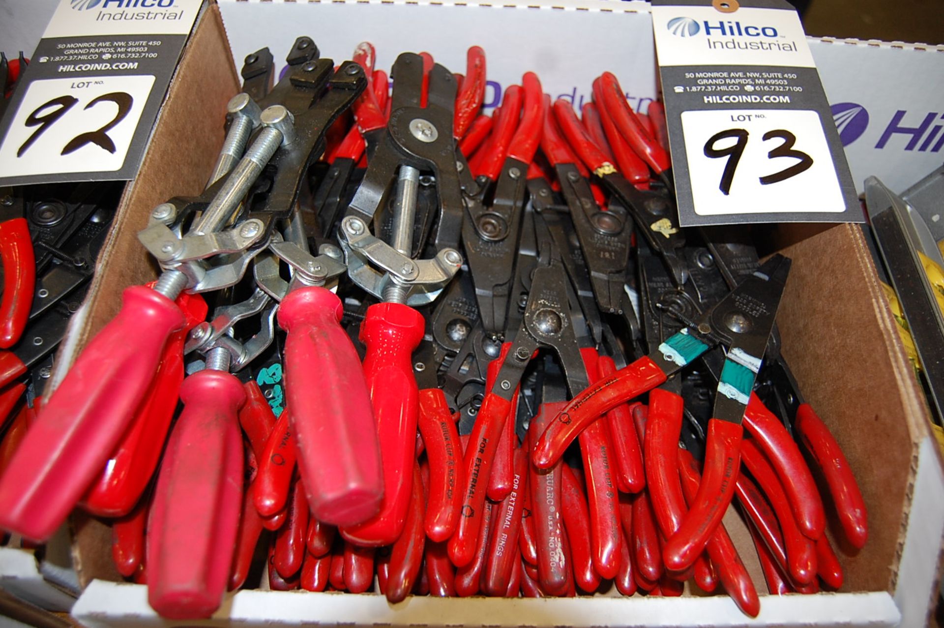 Box of Assorted Retaining Clip Pliers