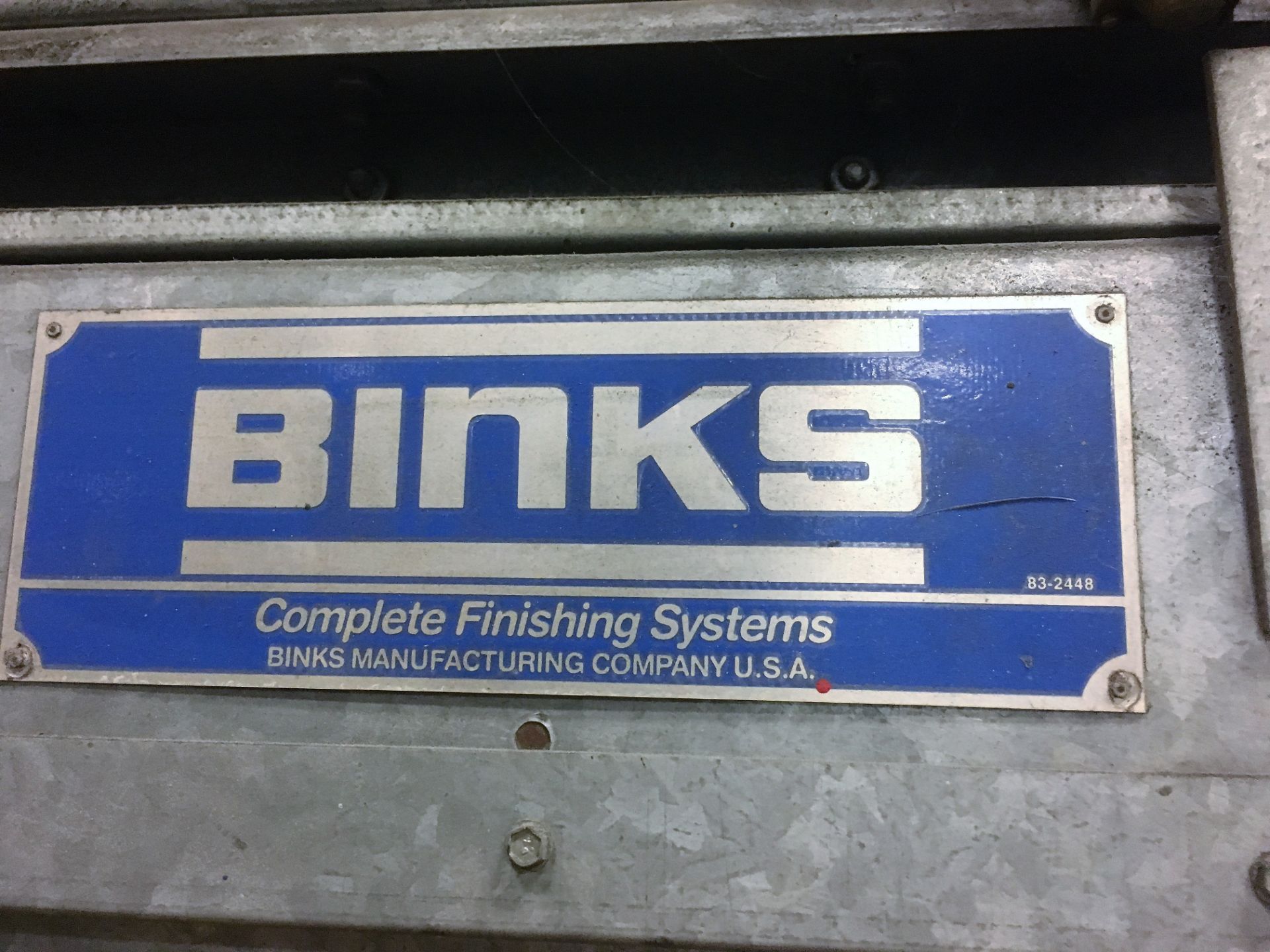 Binks Model 83-2448 Complete Finishing System Cross Flow Paint Booth - Image 21 of 32