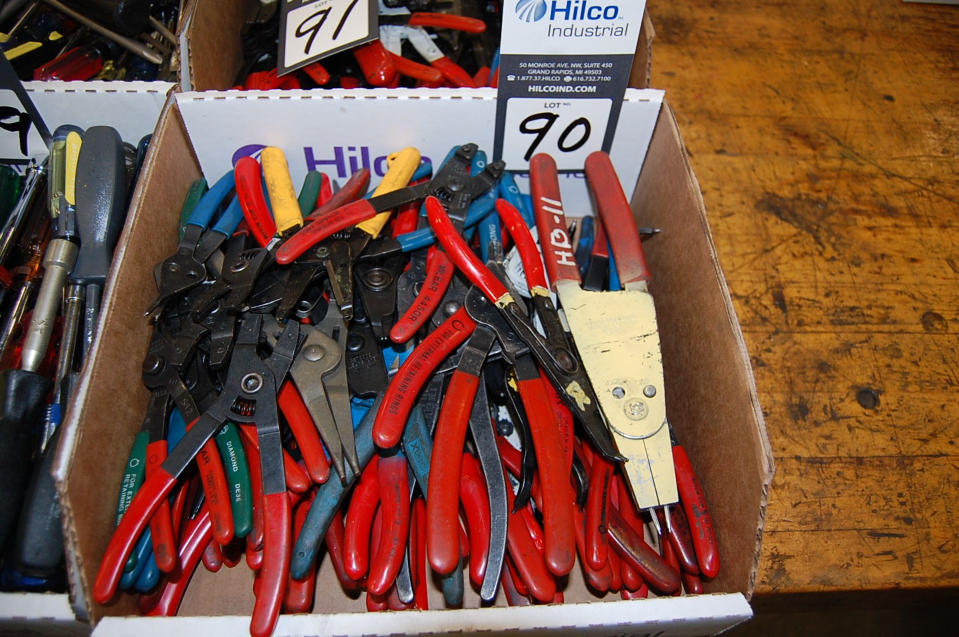 Box of Assorted Retaining Clip Pliers
