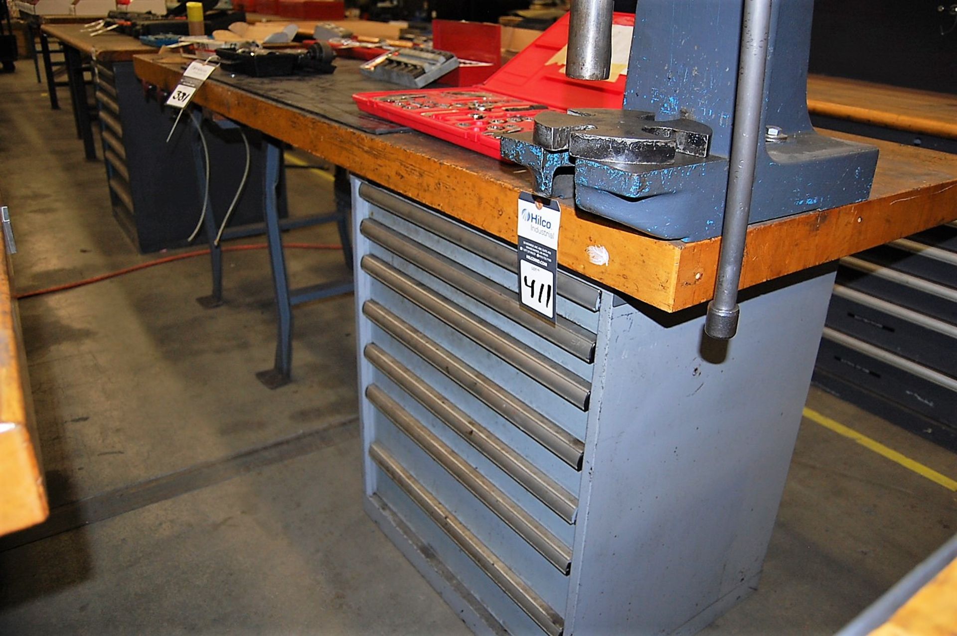 96" W x 36" D x 36" H Butcher Block Work Bench