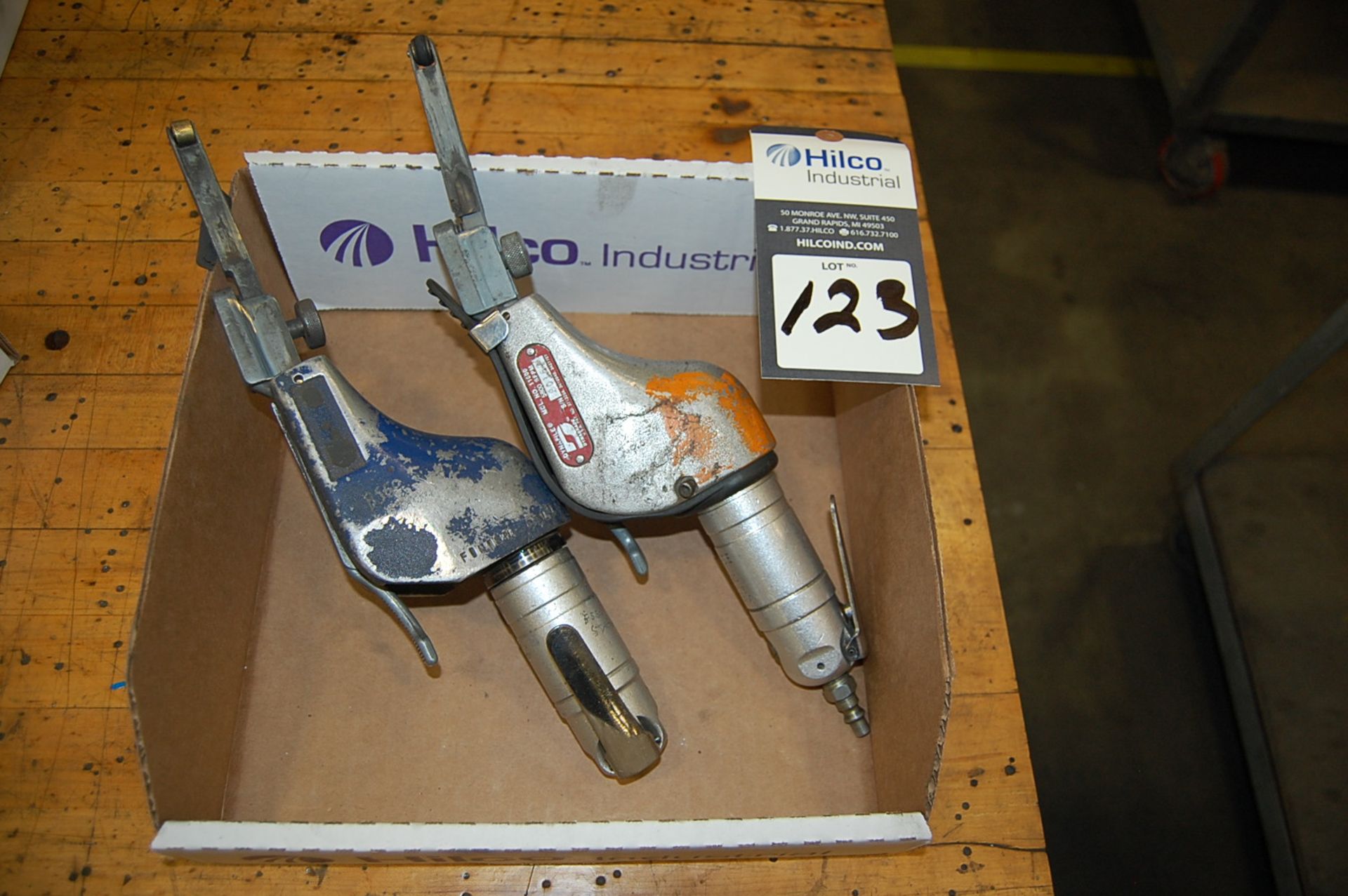 Lot of (2) Dynafile Pneumatic Grinders