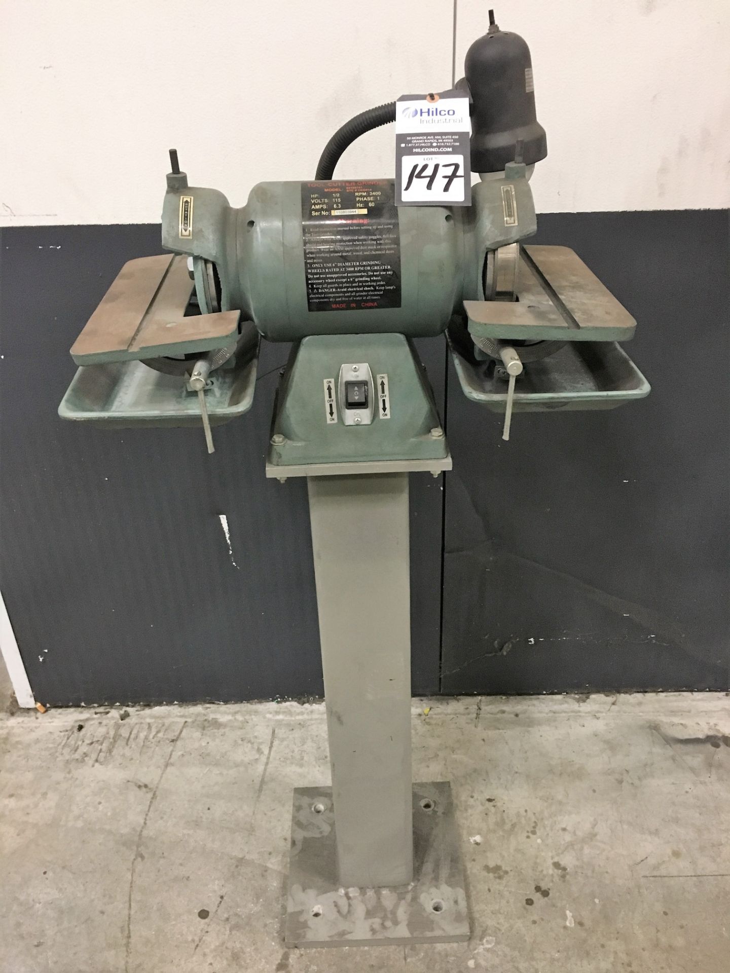 Model 64169741 1/2 HP Pedestal Type - 6" Tool Cutter/ Grinder